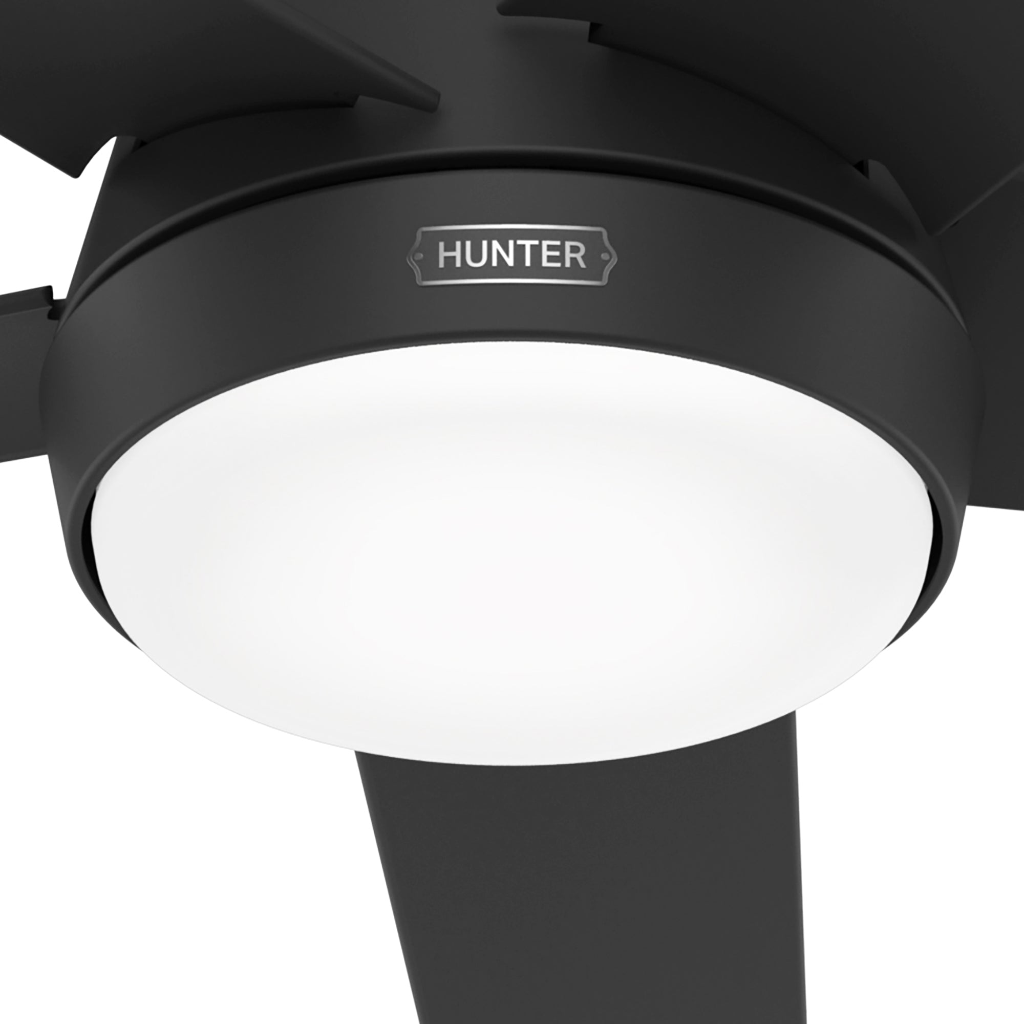 Hunter 52 inch Skyflow Matte Black WeatherMax Indoor / Outdoor Ceiling Fan with LED Light Kit and Wall Control