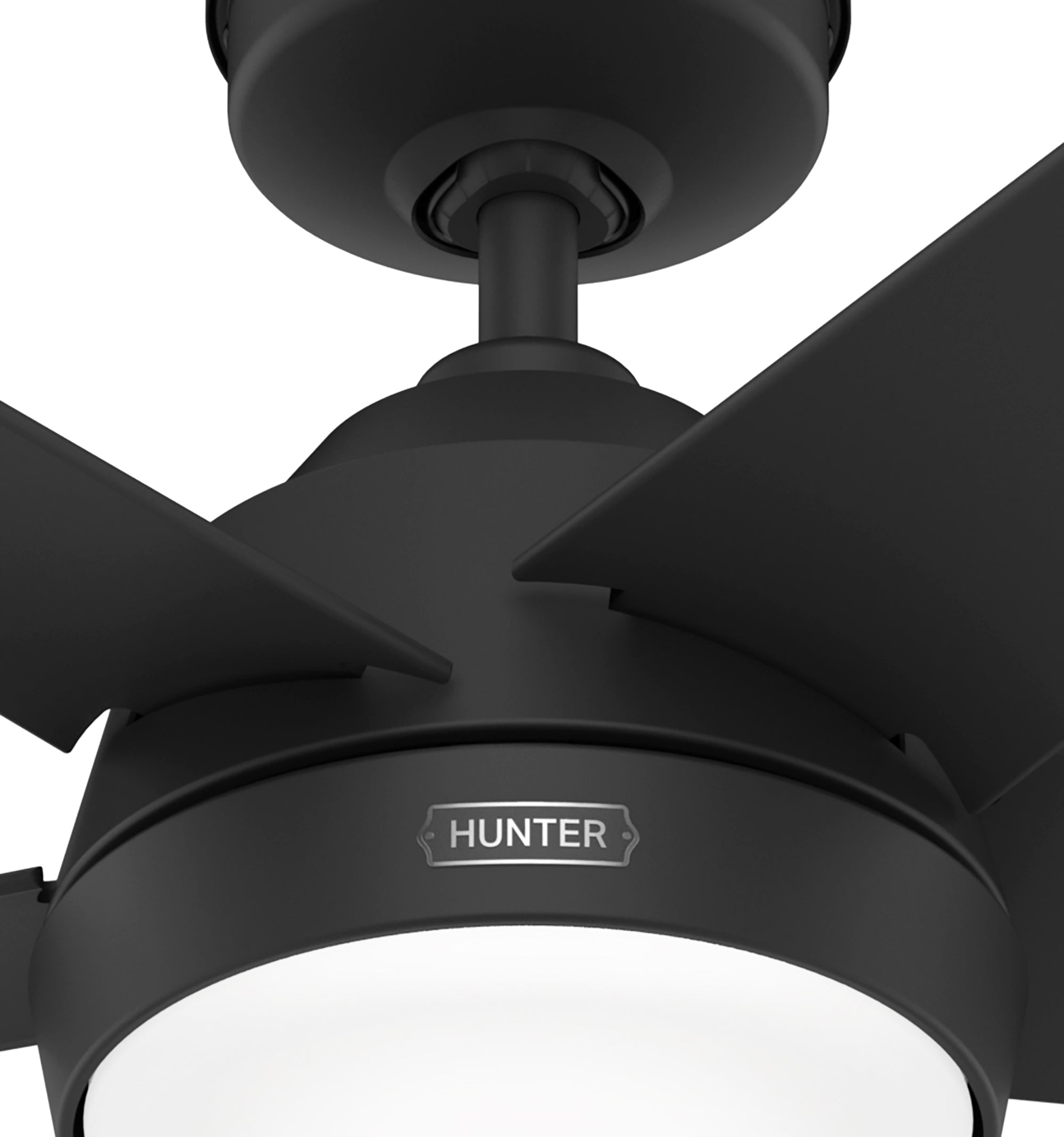Hunter 52 inch Skyflow Matte Black WeatherMax Indoor / Outdoor Ceiling Fan with LED Light Kit and Wall Control