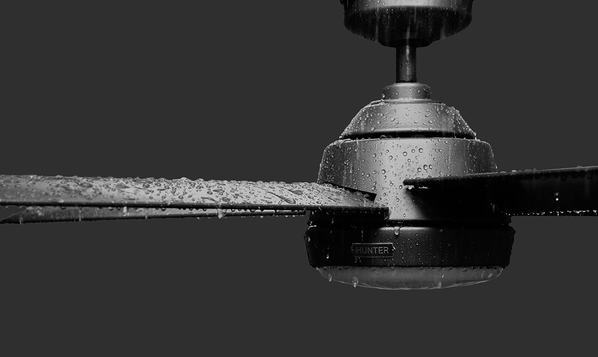 Hunter 52 inch Skyflow Matte Black WeatherMax Indoor / Outdoor Ceiling Fan with LED Light Kit and Wall Control