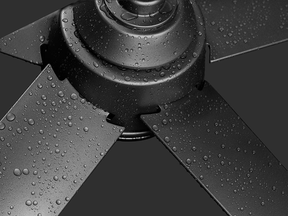 Hunter 52 inch Skyflow Matte Black WeatherMax Indoor / Outdoor Ceiling Fan with LED Light Kit and Wall Control