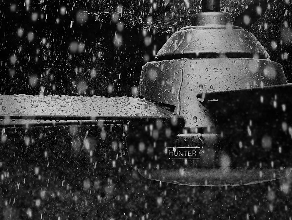 Hunter 52 inch Skyflow Matte Black WeatherMax Indoor / Outdoor Ceiling Fan with LED Light Kit and Wall Control