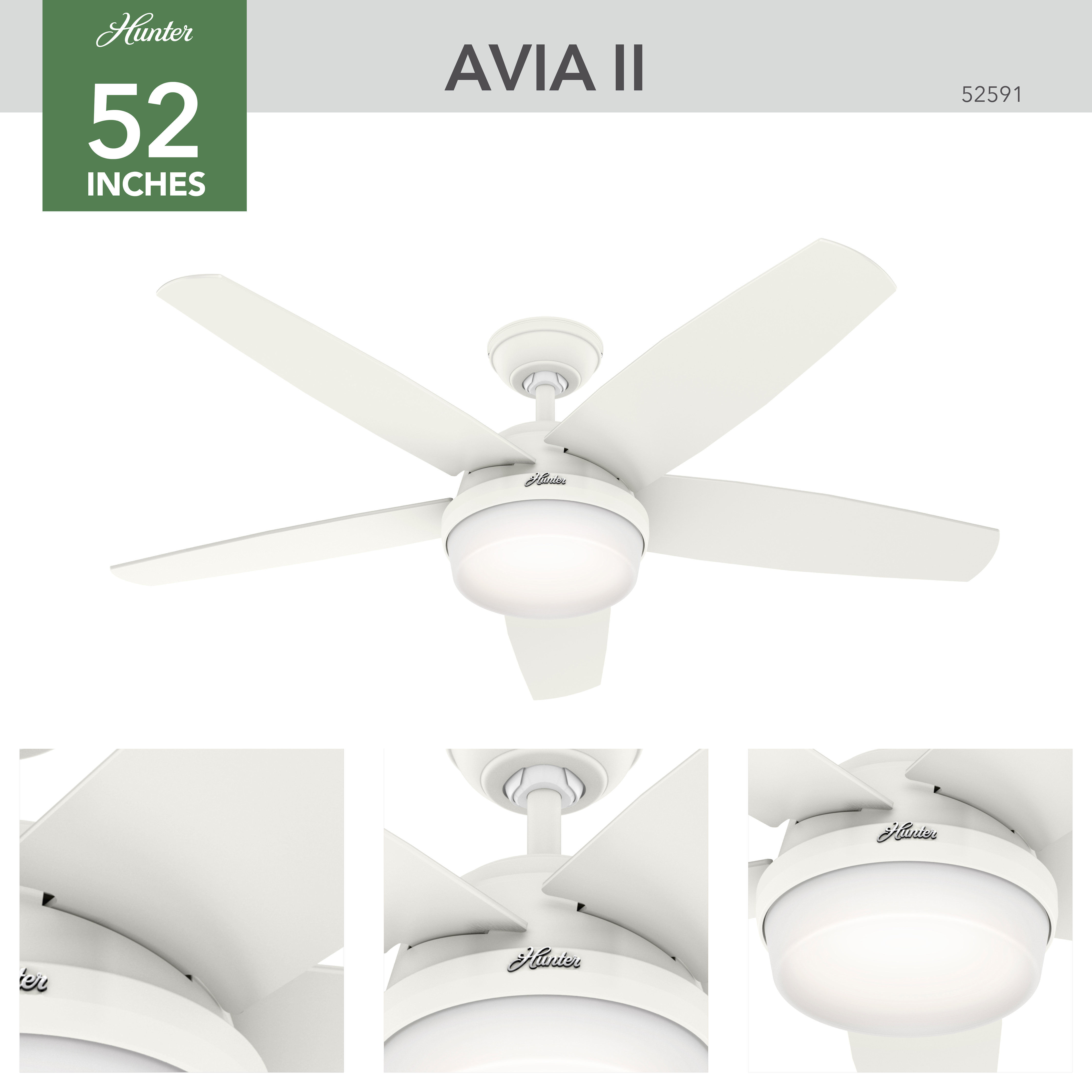 Avia with LED Light 52 inch (Refurbished)