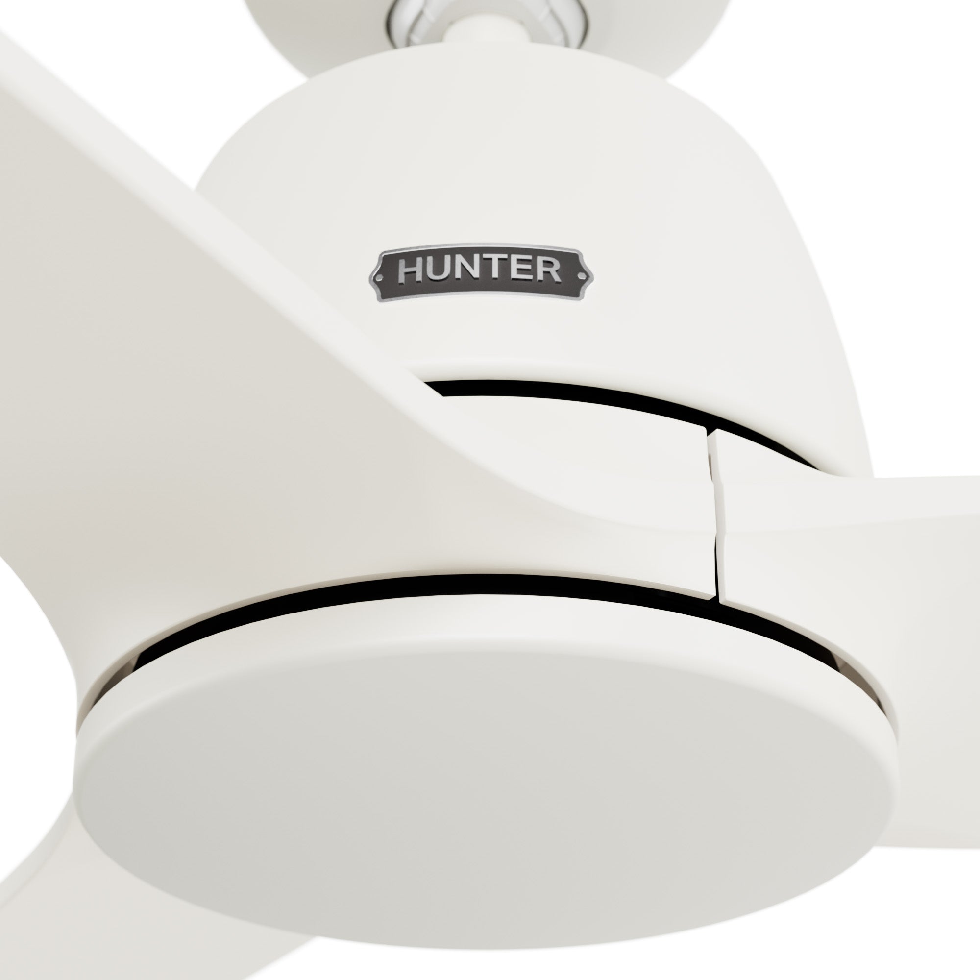 Hunter 52 inch Malden Matte White Ceiling Fan and Handheld Remote