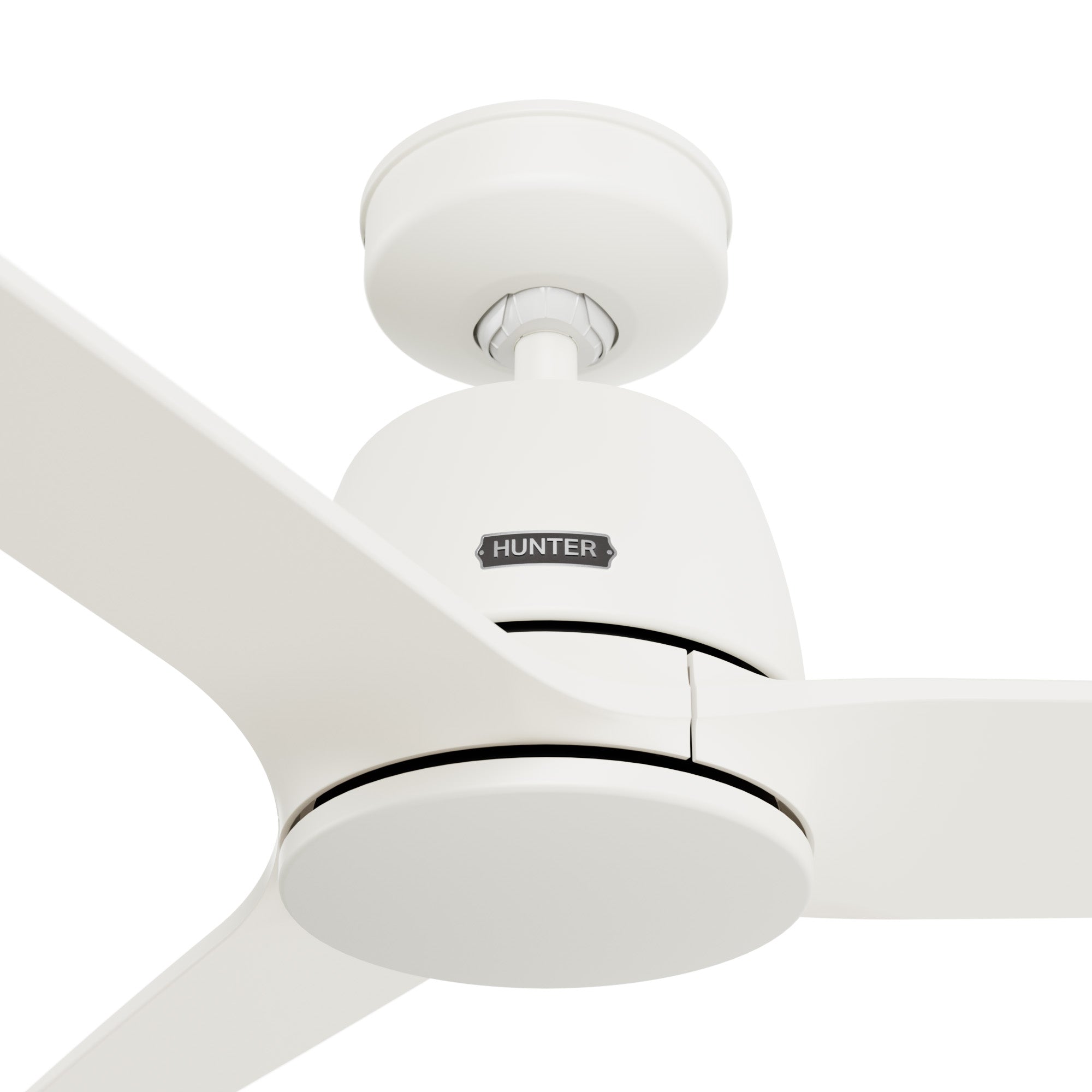 Hunter 52 inch Malden Matte White Ceiling Fan and Handheld Remote