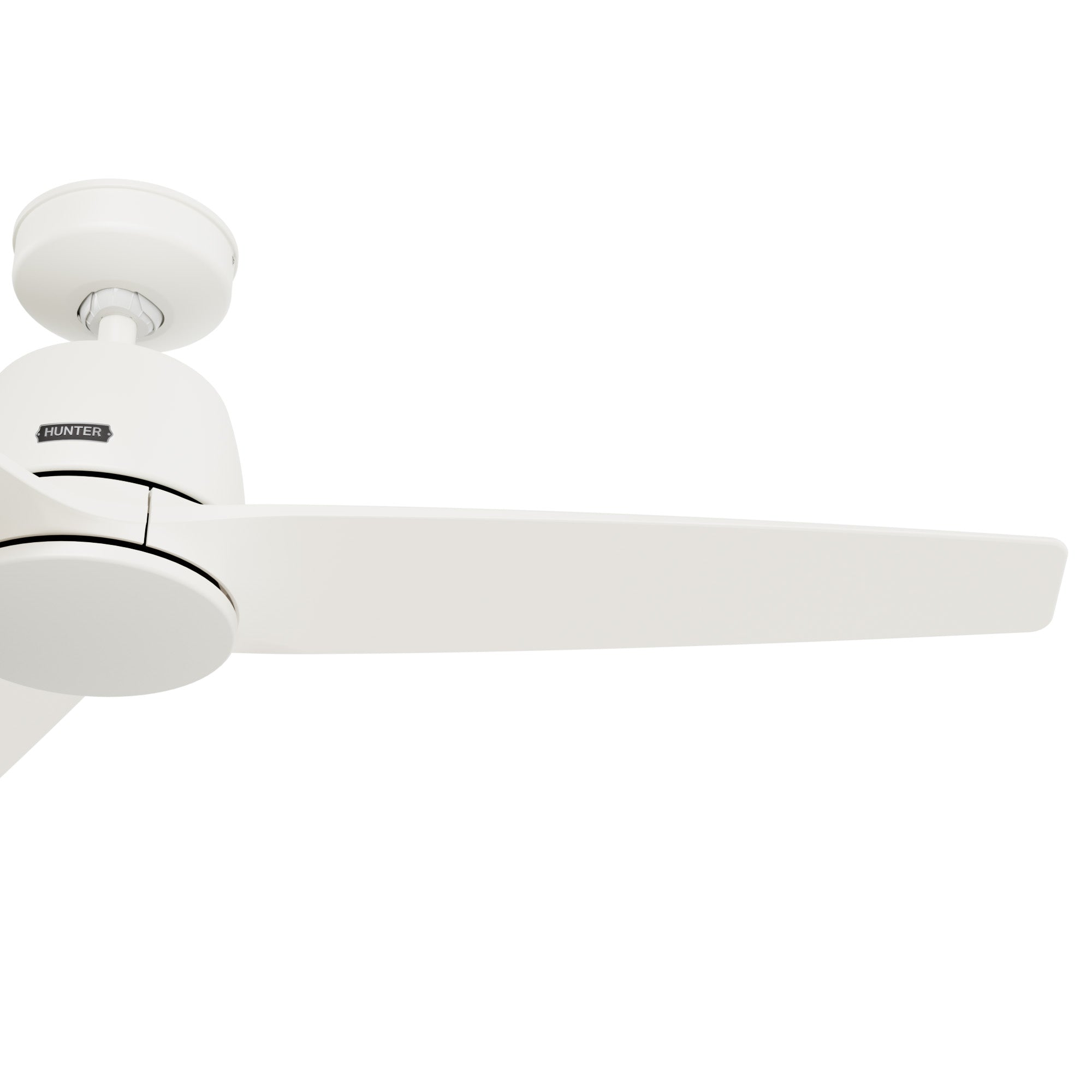 Hunter 52 inch Malden Matte White Ceiling Fan and Handheld Remote