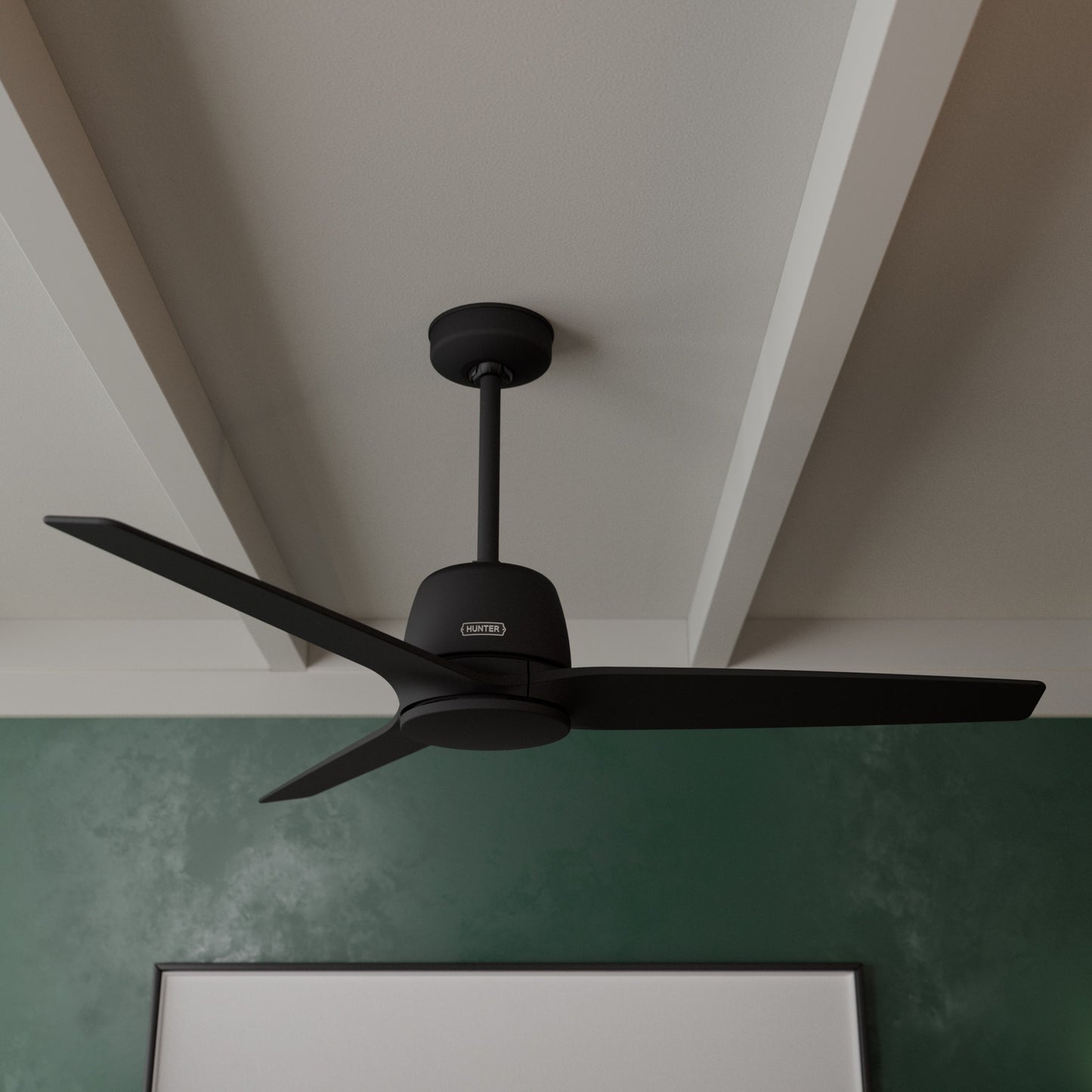 Hunter 52 inch Malden Matte White Ceiling Fan and Handheld Remote