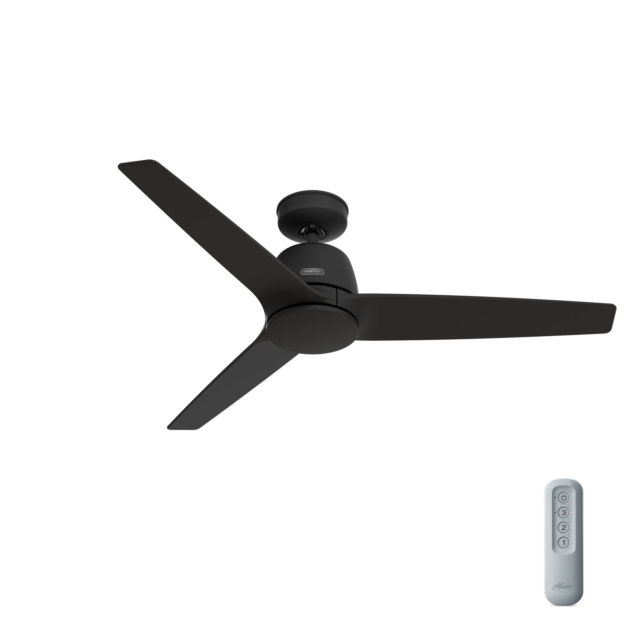 Hunter 52 inch Malden Matte White Ceiling Fan and Handheld Remote
