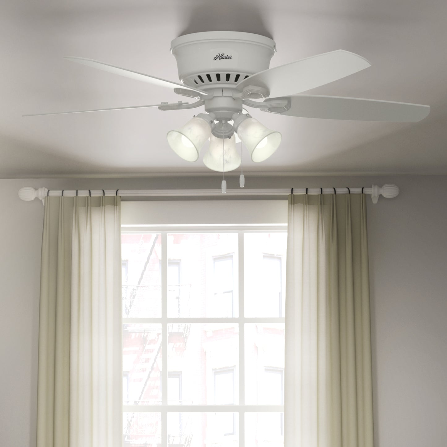 Builder Low Profile with 3 Lights 52 inch