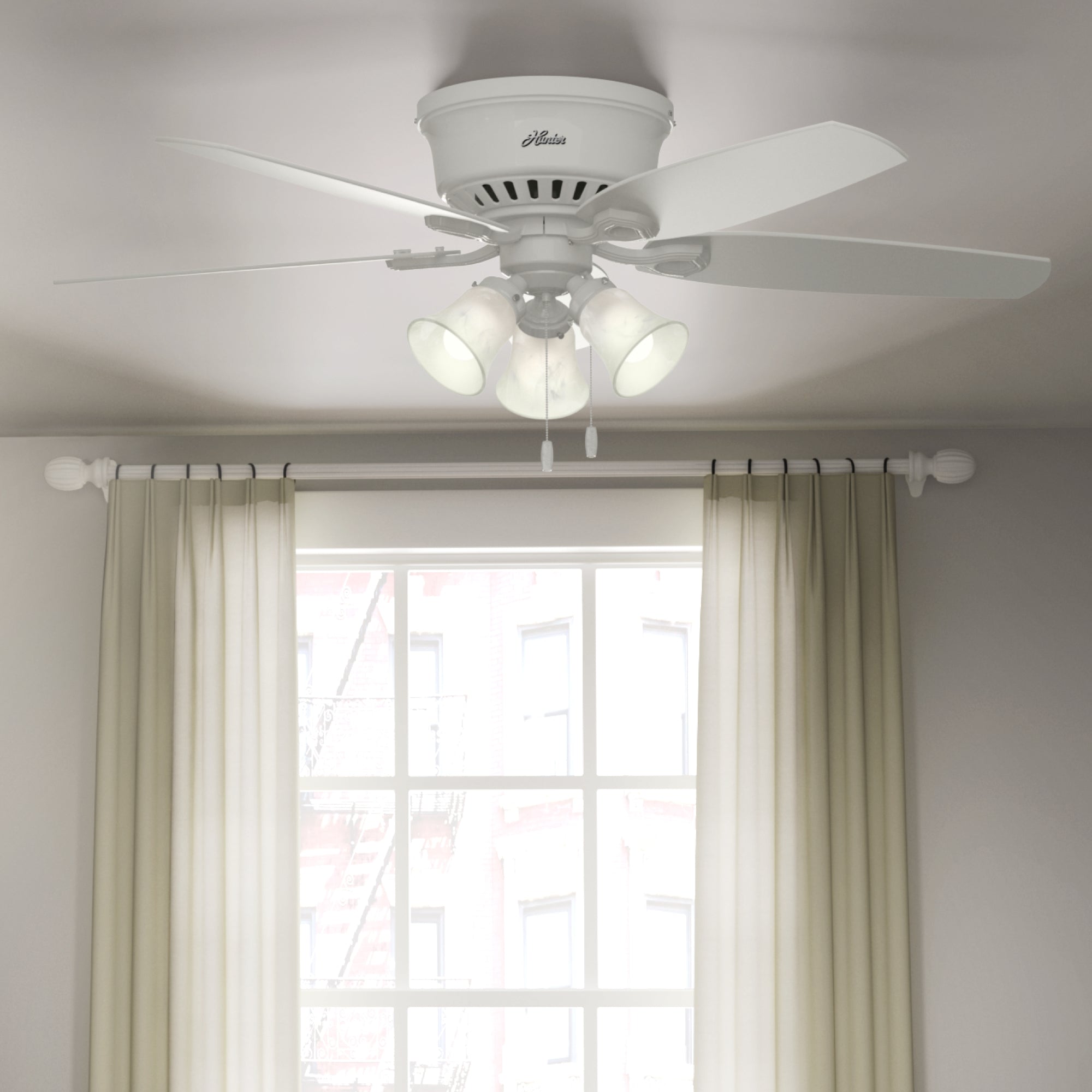 Builder Low Profile with 3 Lights 52 inch