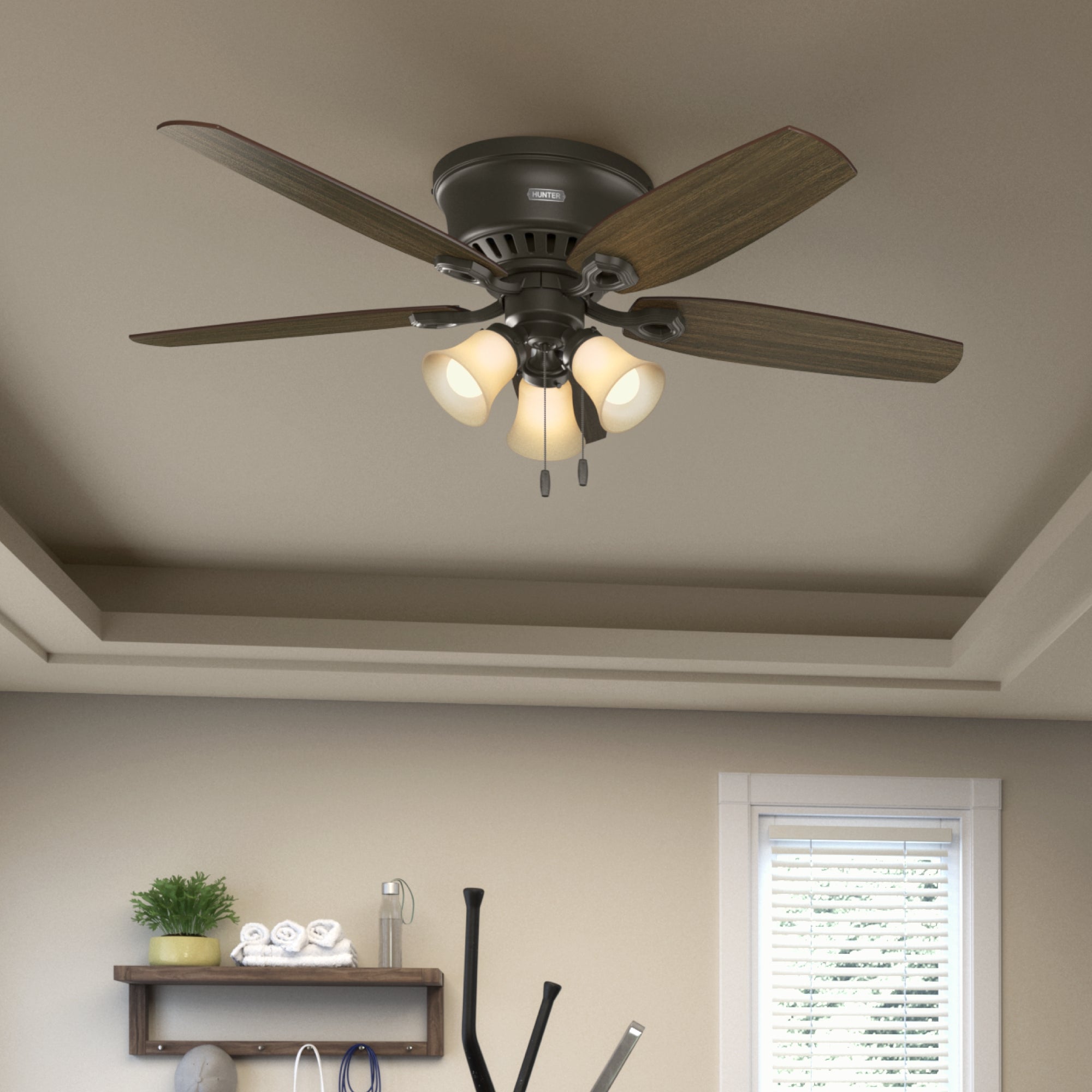 Builder Low Profile with 3 Lights 52 inch