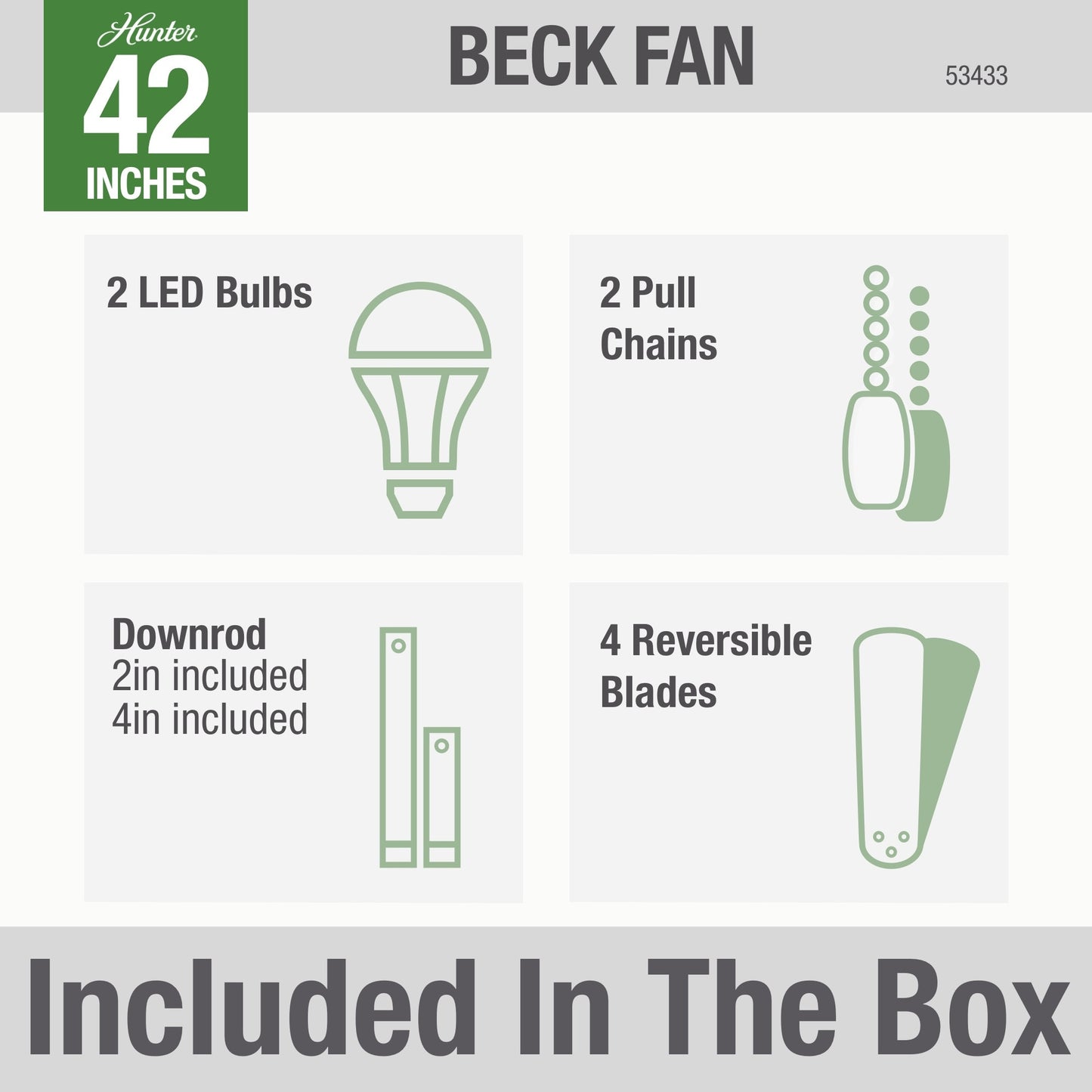 Beck with LED Light 42 inch