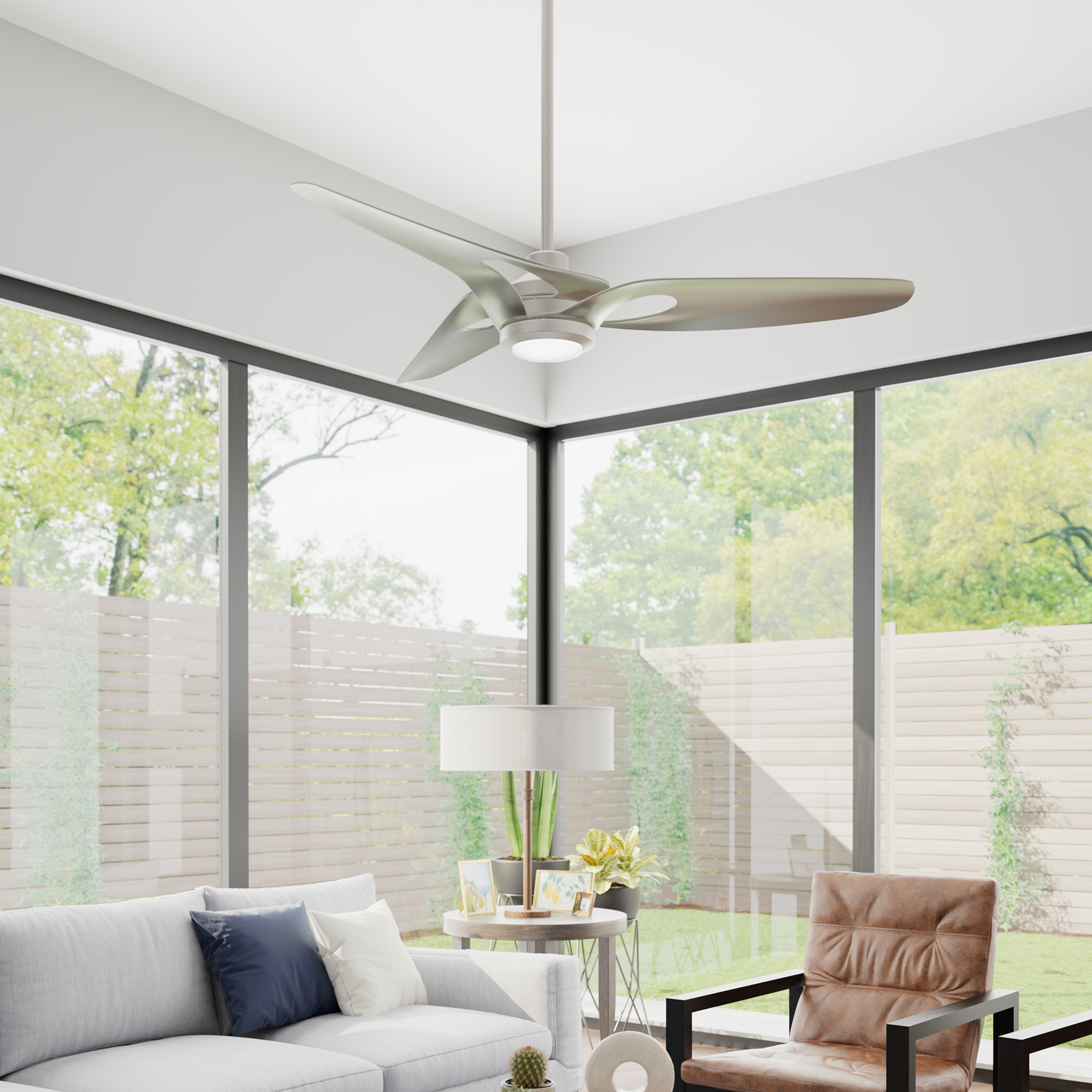 Inez Outdoor ENERGY STAR DC with LED Light 60 inch with remote and wall control