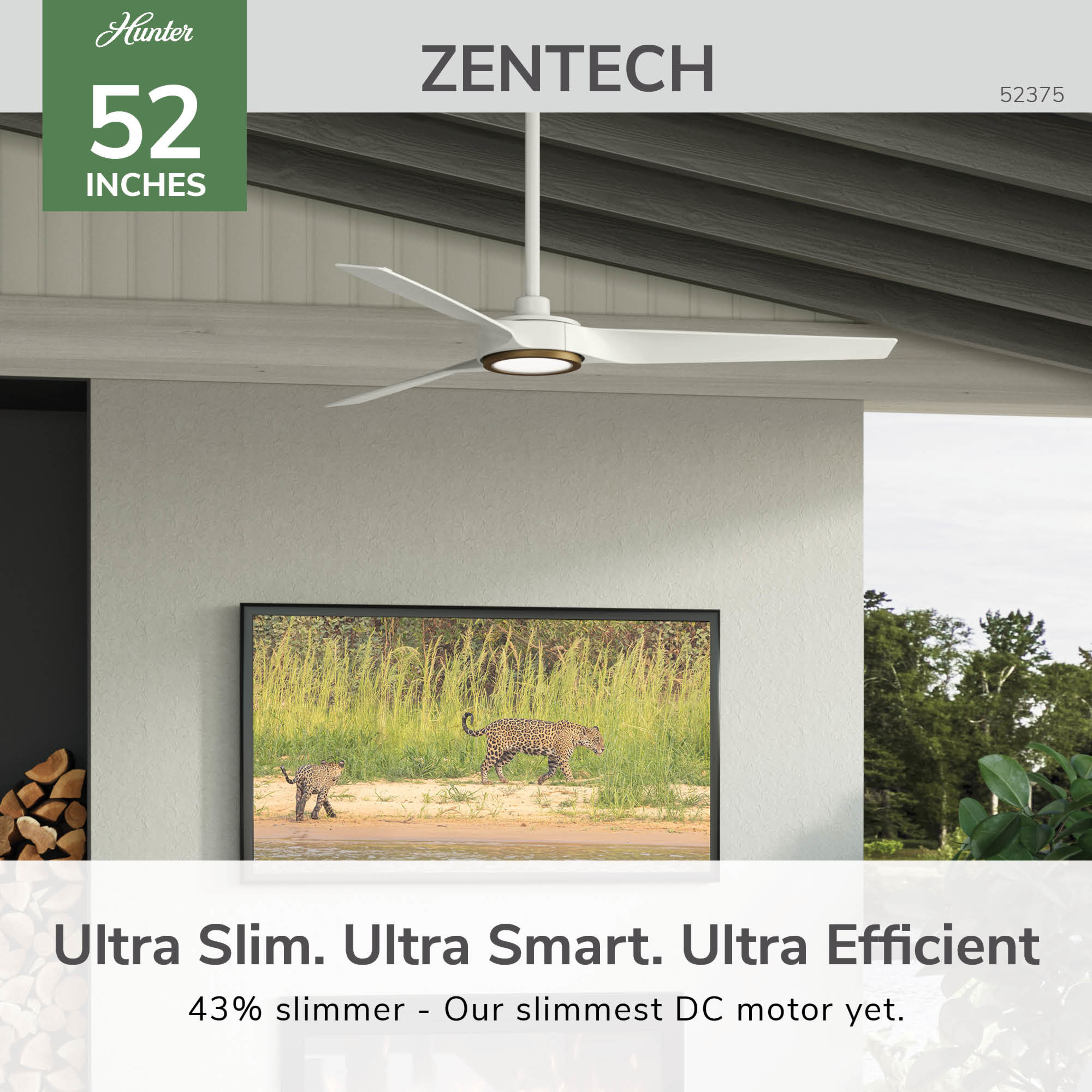 ZenTech 3 Blade Outdoor Smart Fan 52 inch