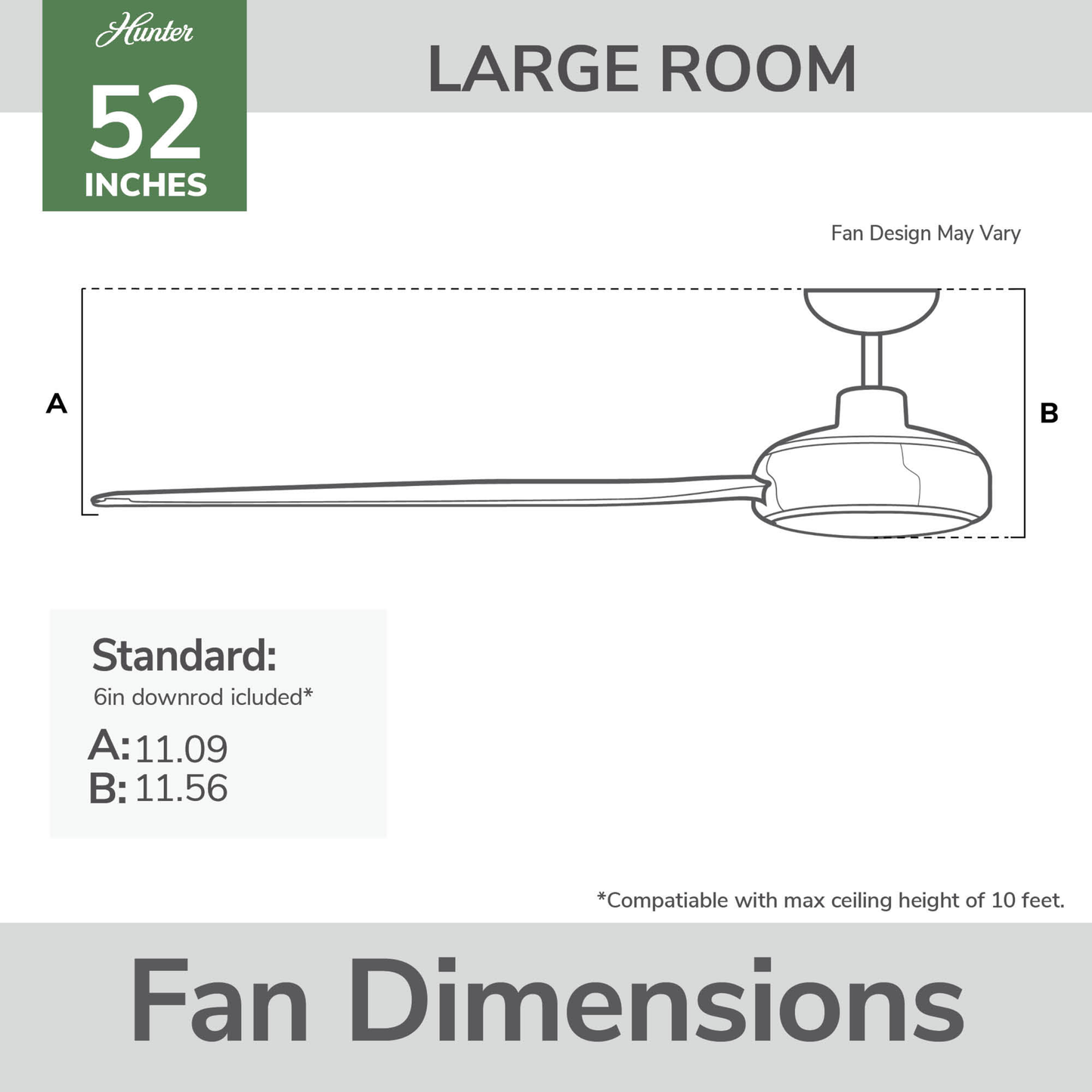 ZenTech 3 Blade Outdoor Smart Fan 52 inch