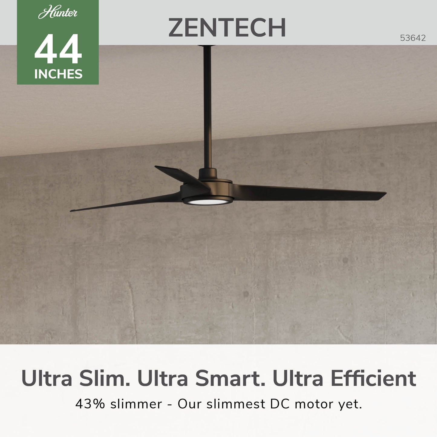 ZenTech 3 Blade Indoor Outdoor Smart Fan 44 inch