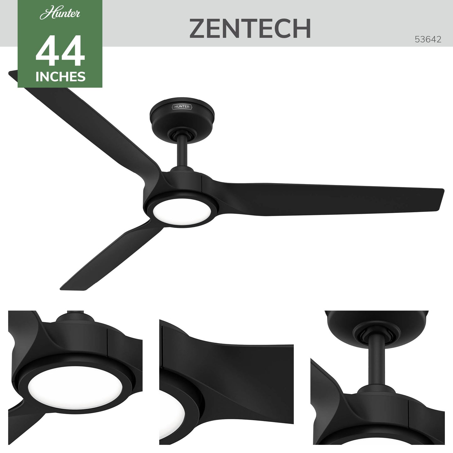 ZenTech 3 Blade Indoor Outdoor Smart Fan 44 inch