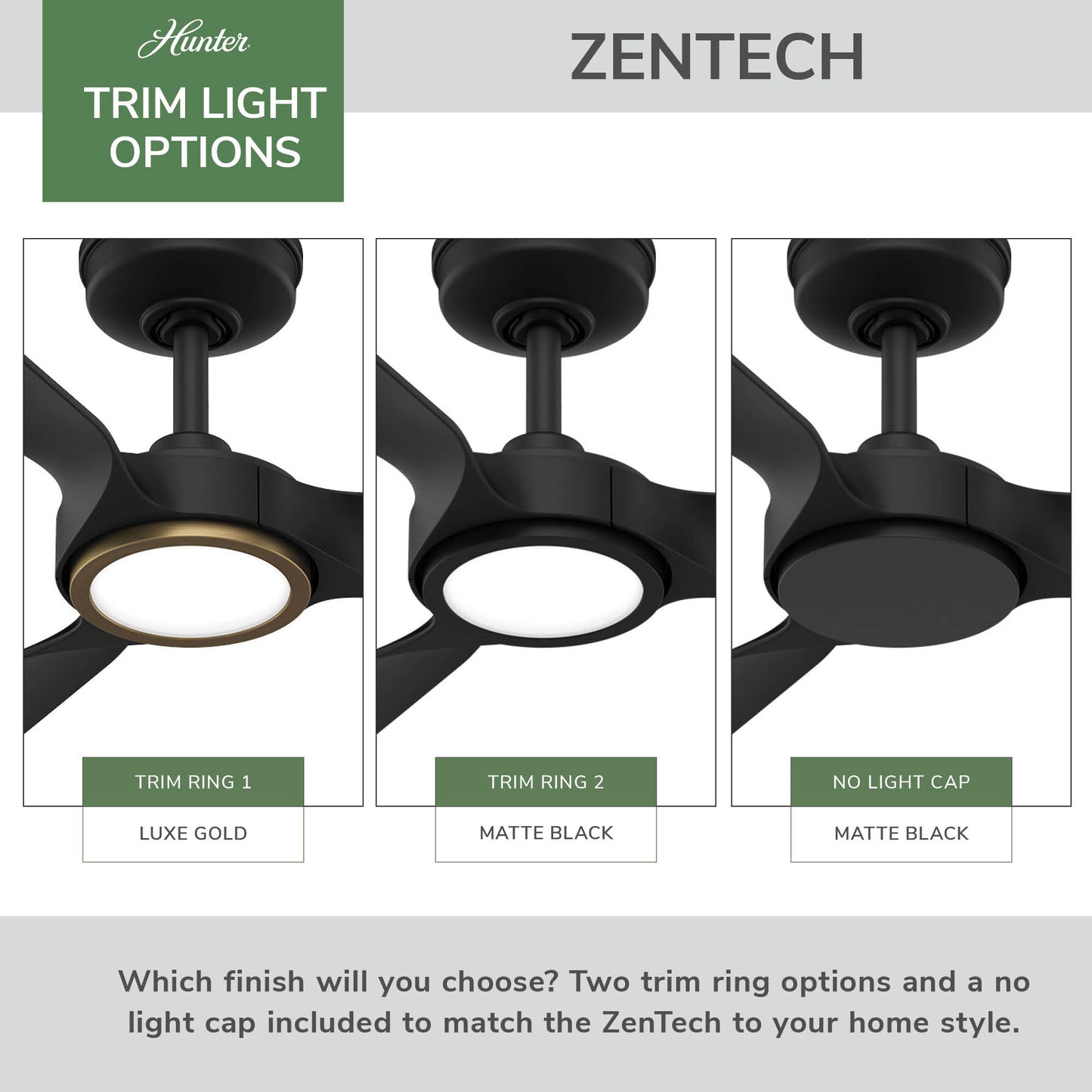 ZenTech 3 Blade Indoor Outdoor Smart Fan 44 inch