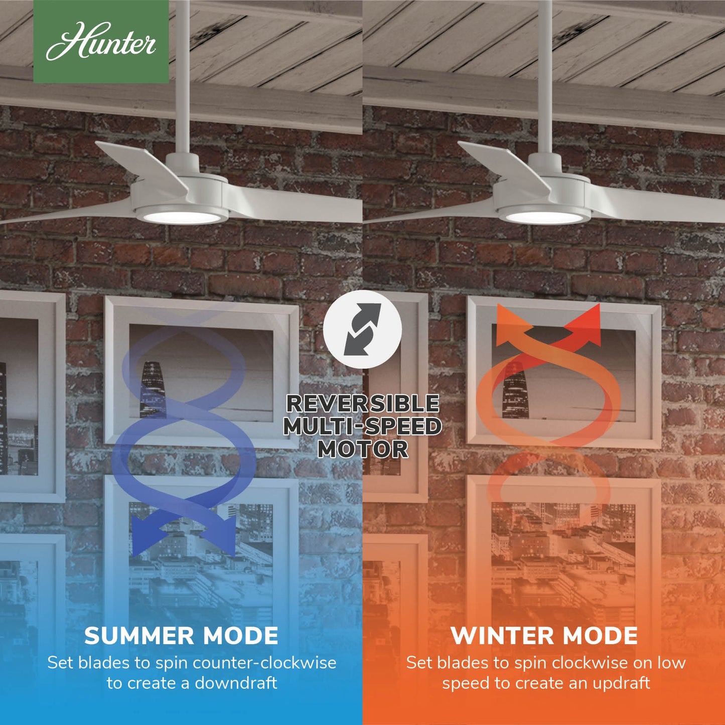 ZenTech 3 Blade Indoor Outdoor Smart Fan 44 inch