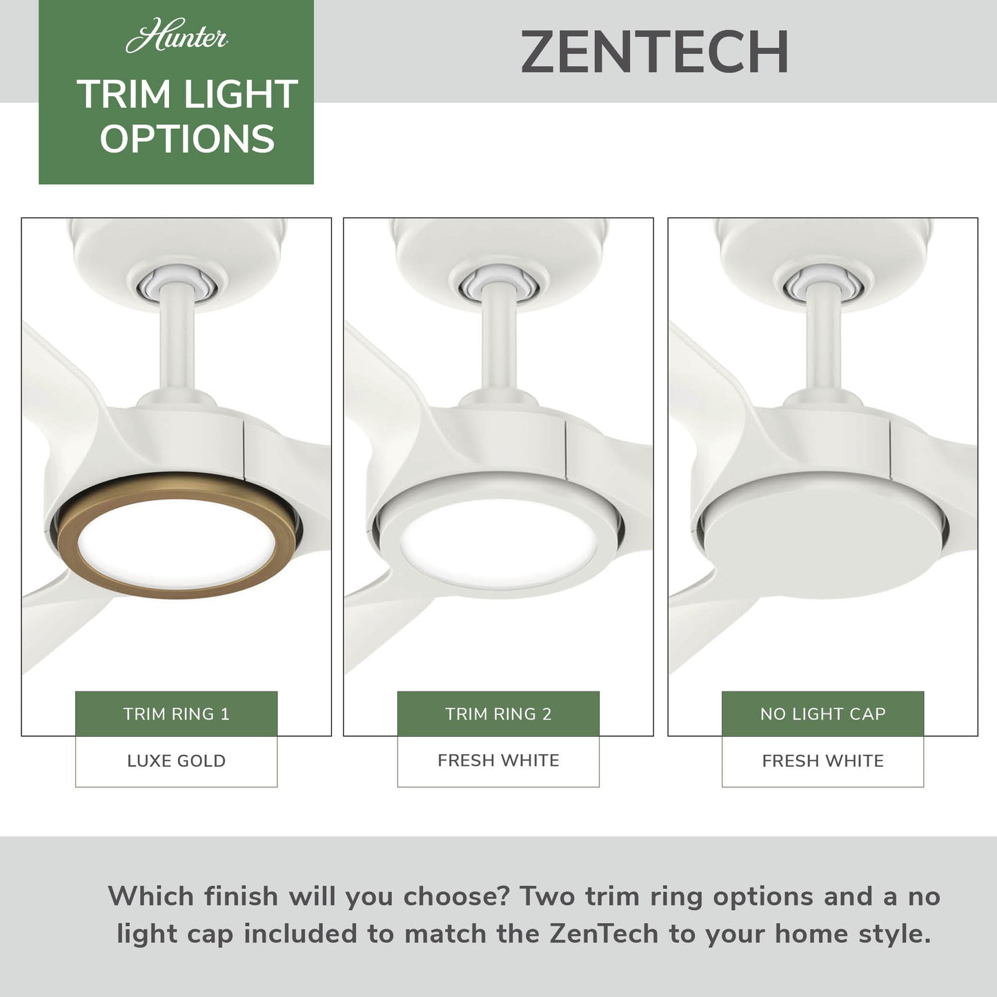 ZenTech 3 Blade Indoor Outdoor Smart Fan 44 inch