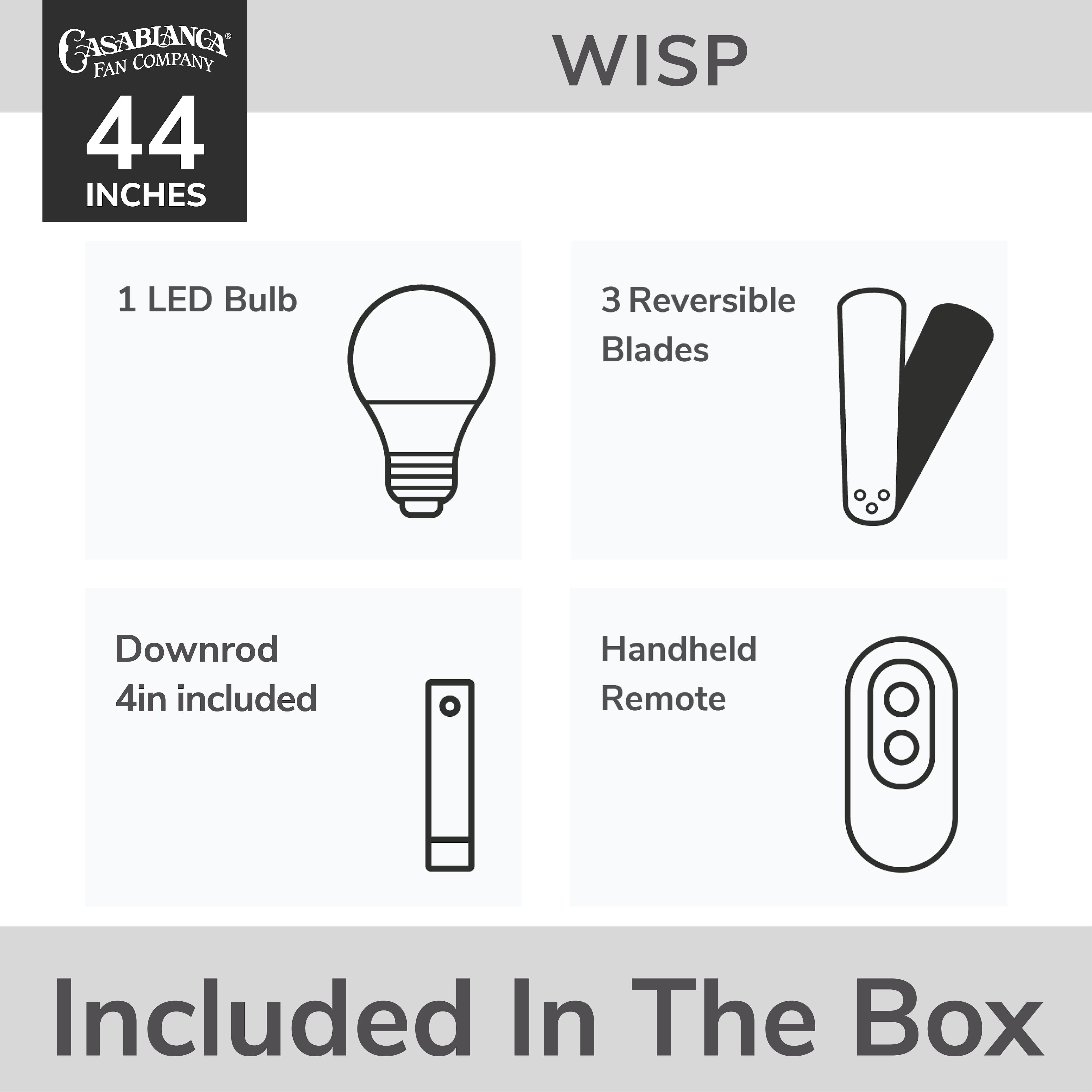 Wisp with LED Light 44 inch