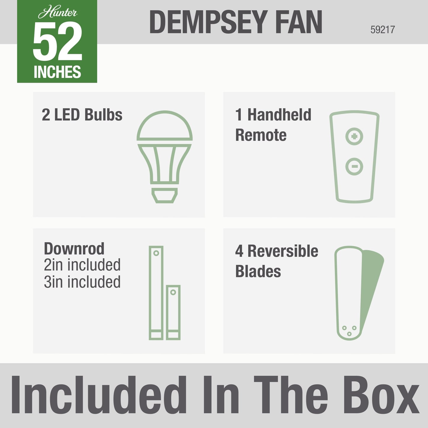 Dempsey with Light 52 inch
