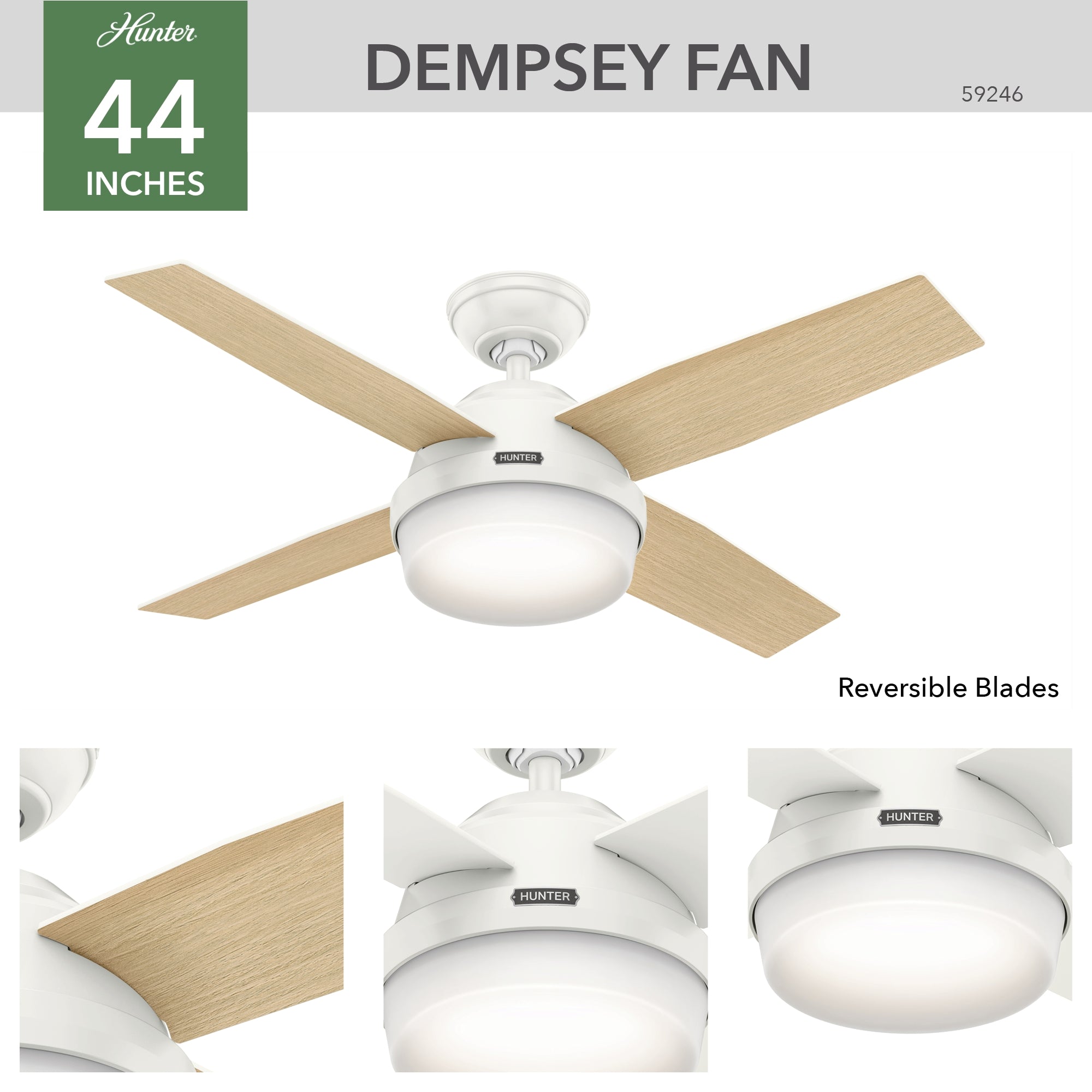 Dempsey with LED Light 44 inch