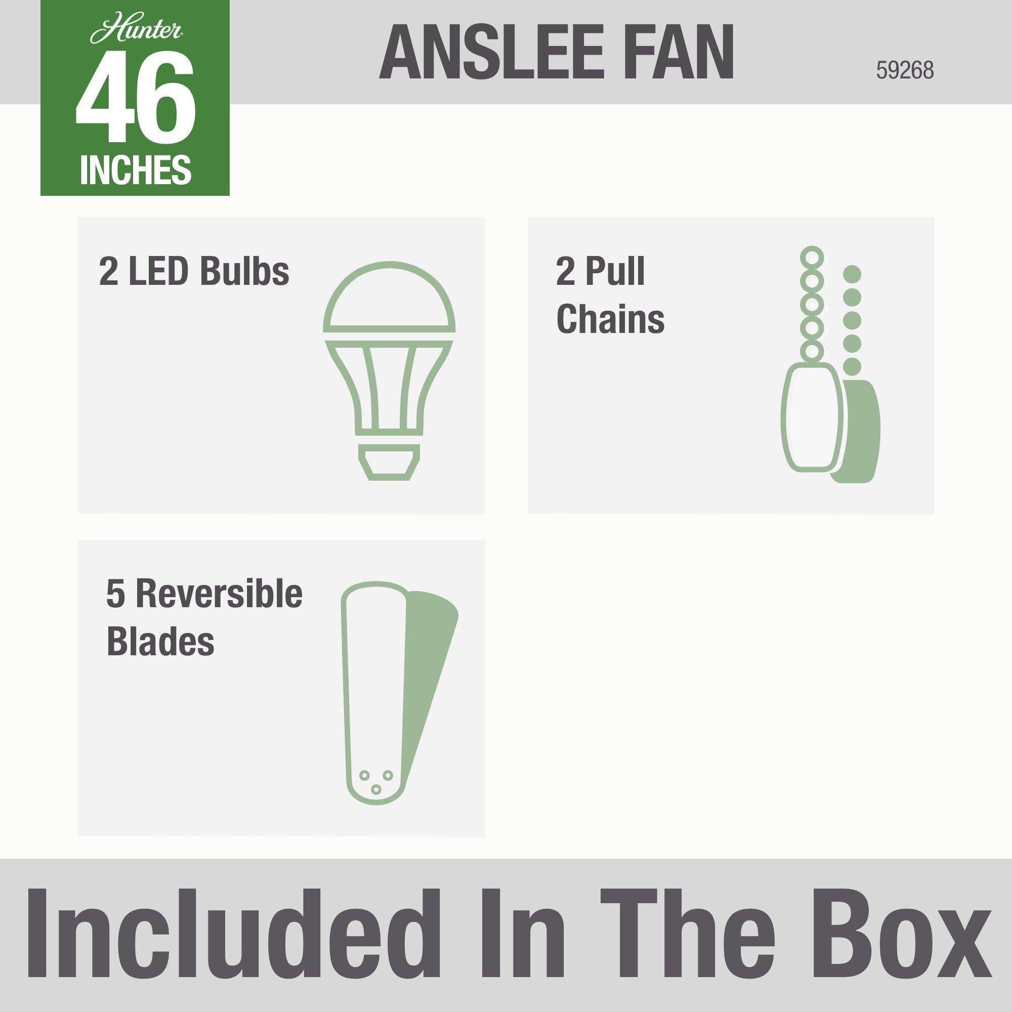 Anslee Low Profile with LED Light 46 inch