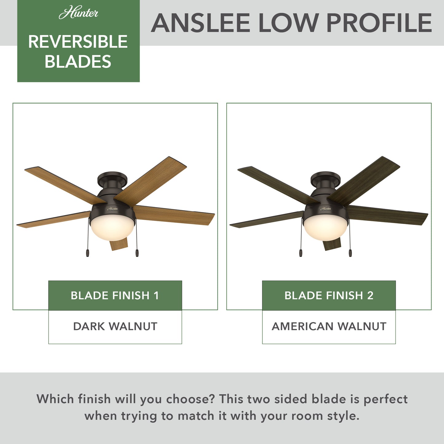 Anslee Low Profile with LED Light 46 inch