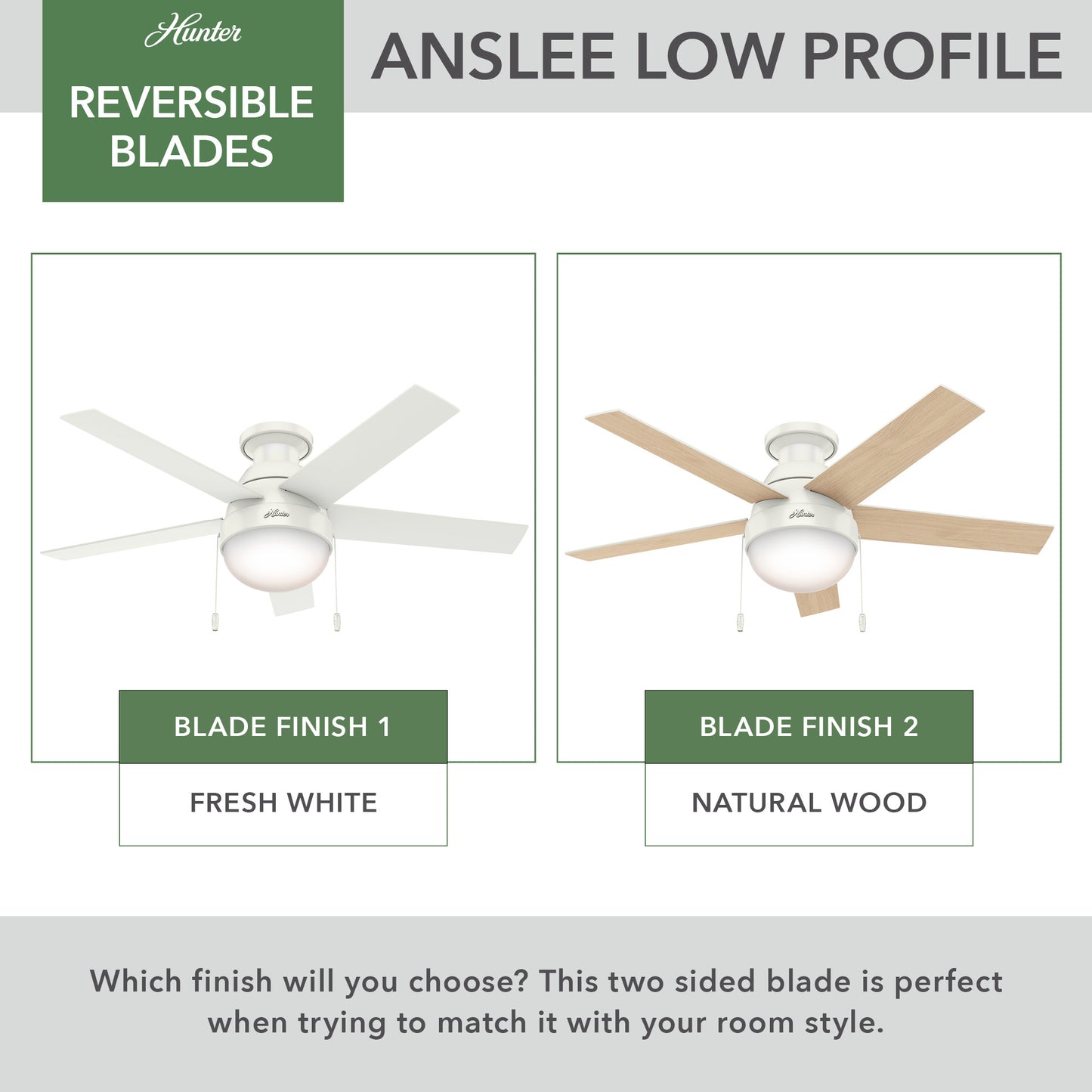 Anslee Low Profile with LED Light 46 inch