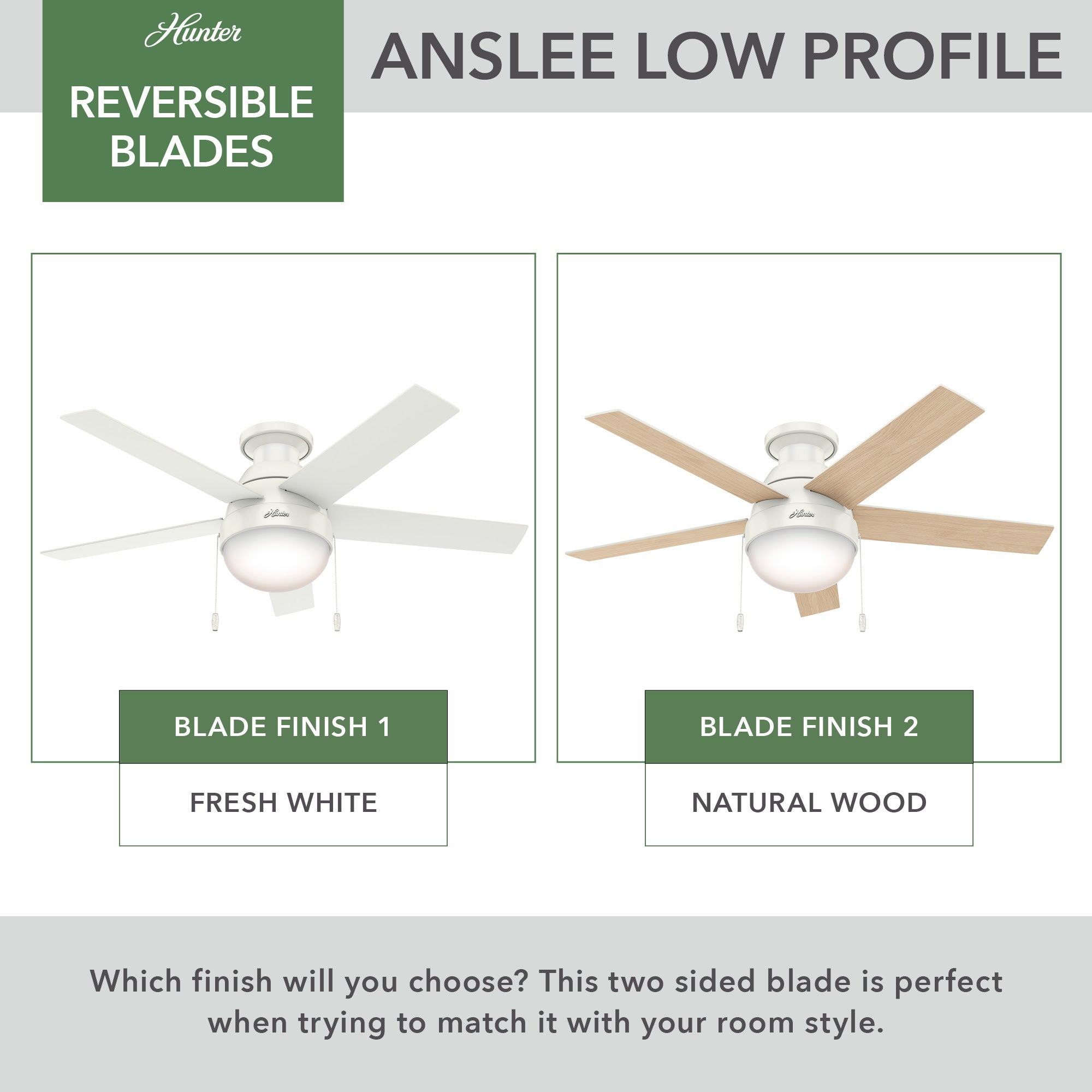 Anslee Low Profile with LED Light 46 inch