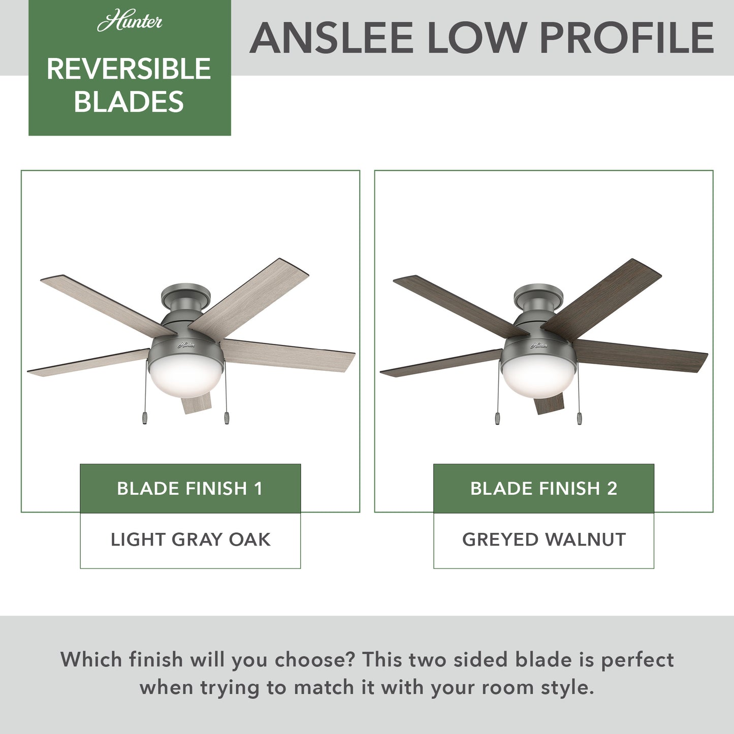 Anslee Low Profile with LED Light 46 inch
