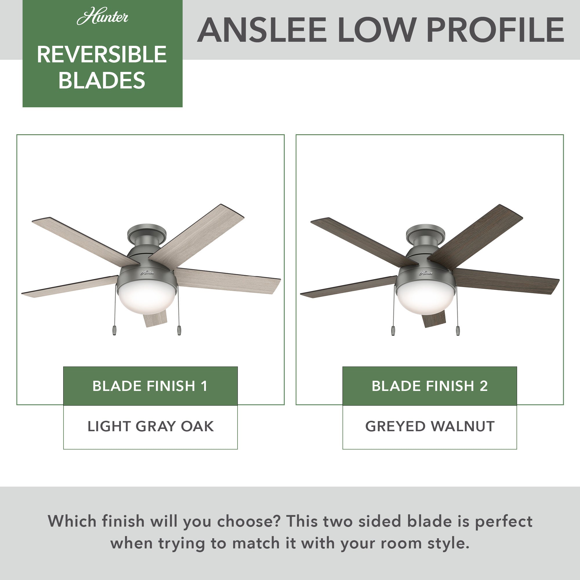 Anslee Low Profile with LED Light 46 inch