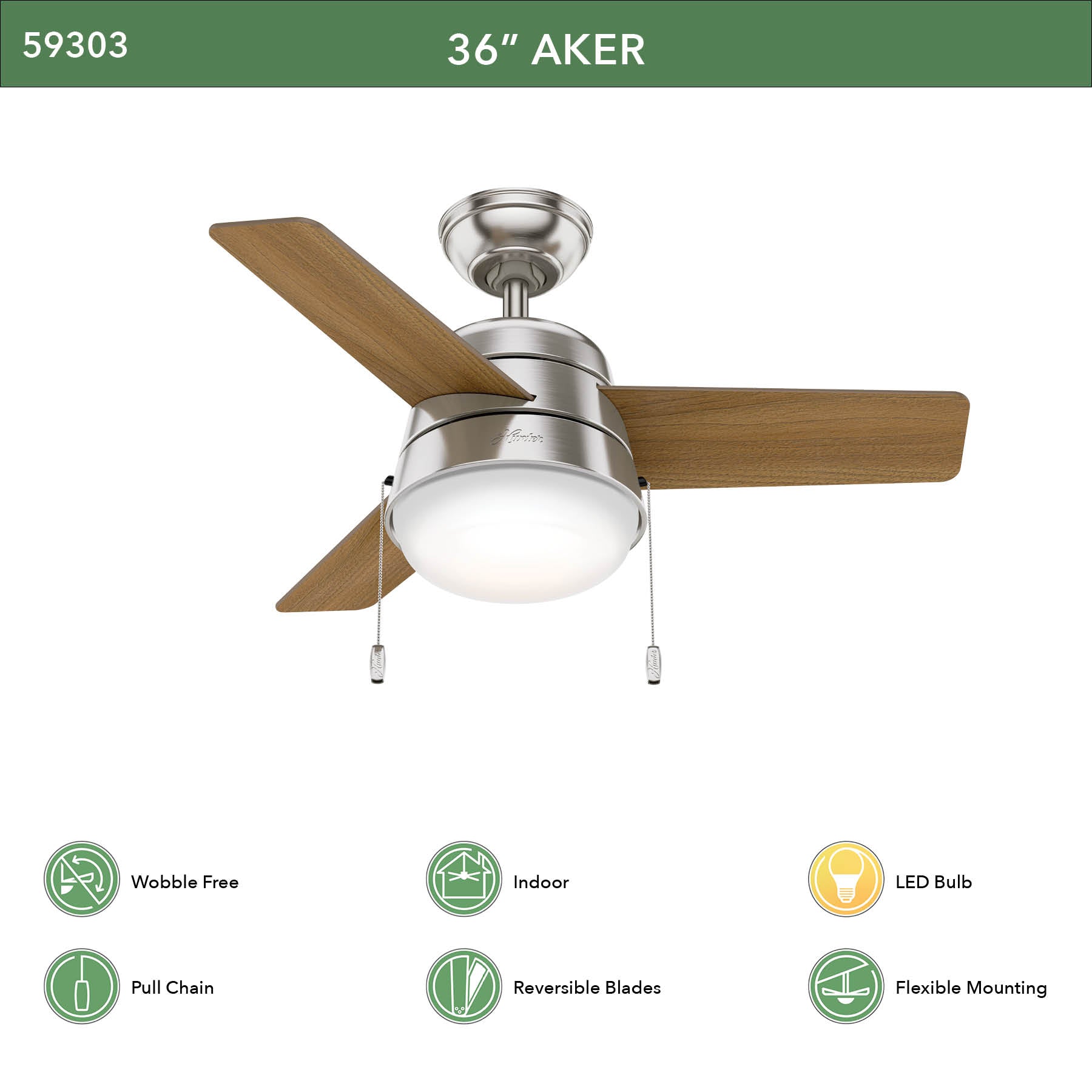Aker with LED Light 36 inch