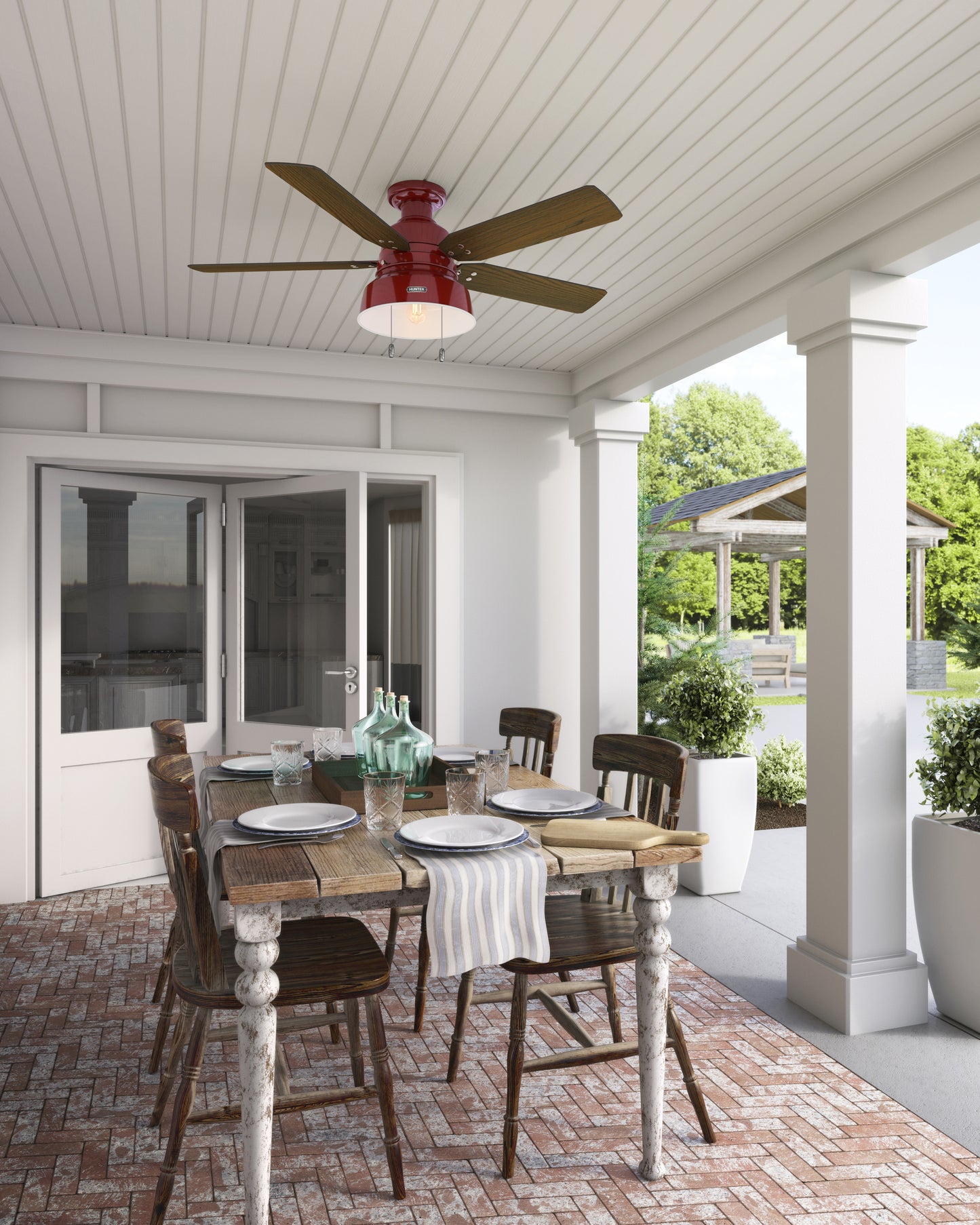 Mill Valley Low Profile Outdoor with LED Light 52 inch