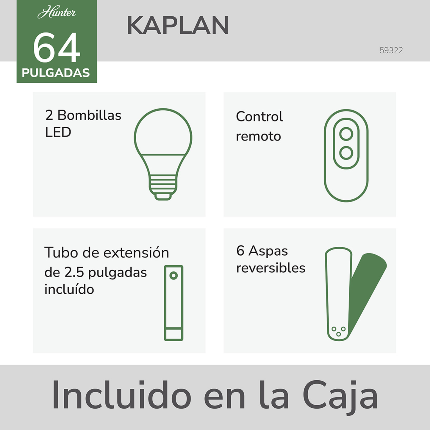 Kaplan with Light 64 inch (Refurbished)