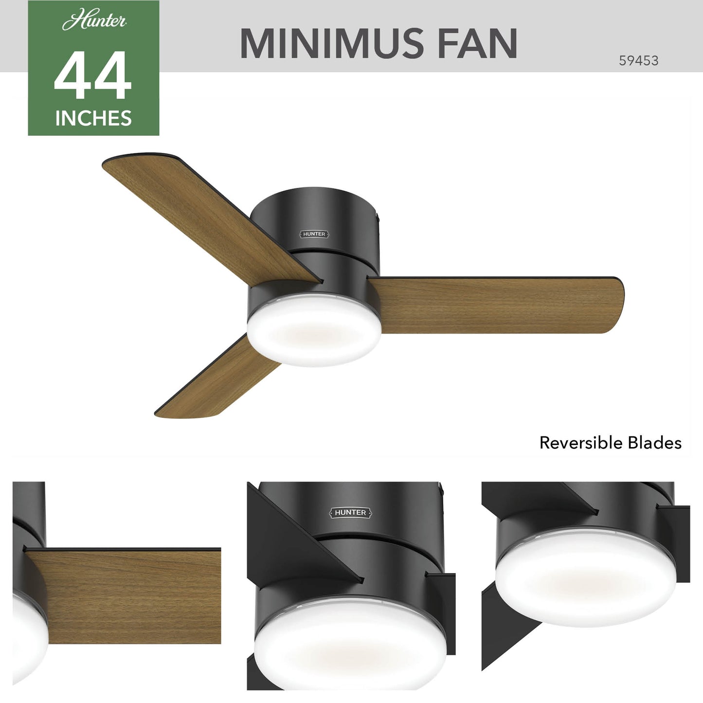 Minimus Low Profile with LED Light 44 Inch