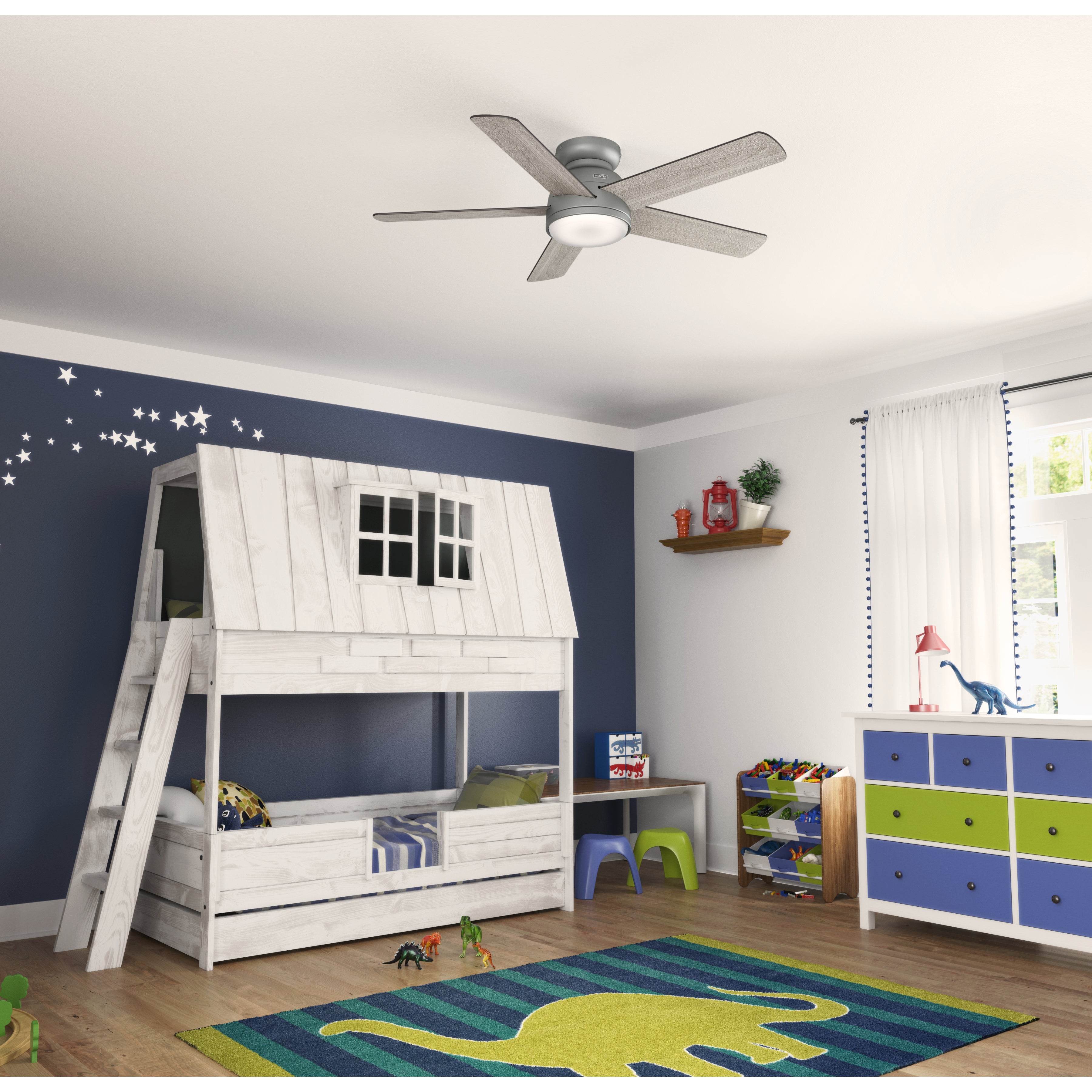 Romulus SMART FAN Low Profile with LED Light 54 inch