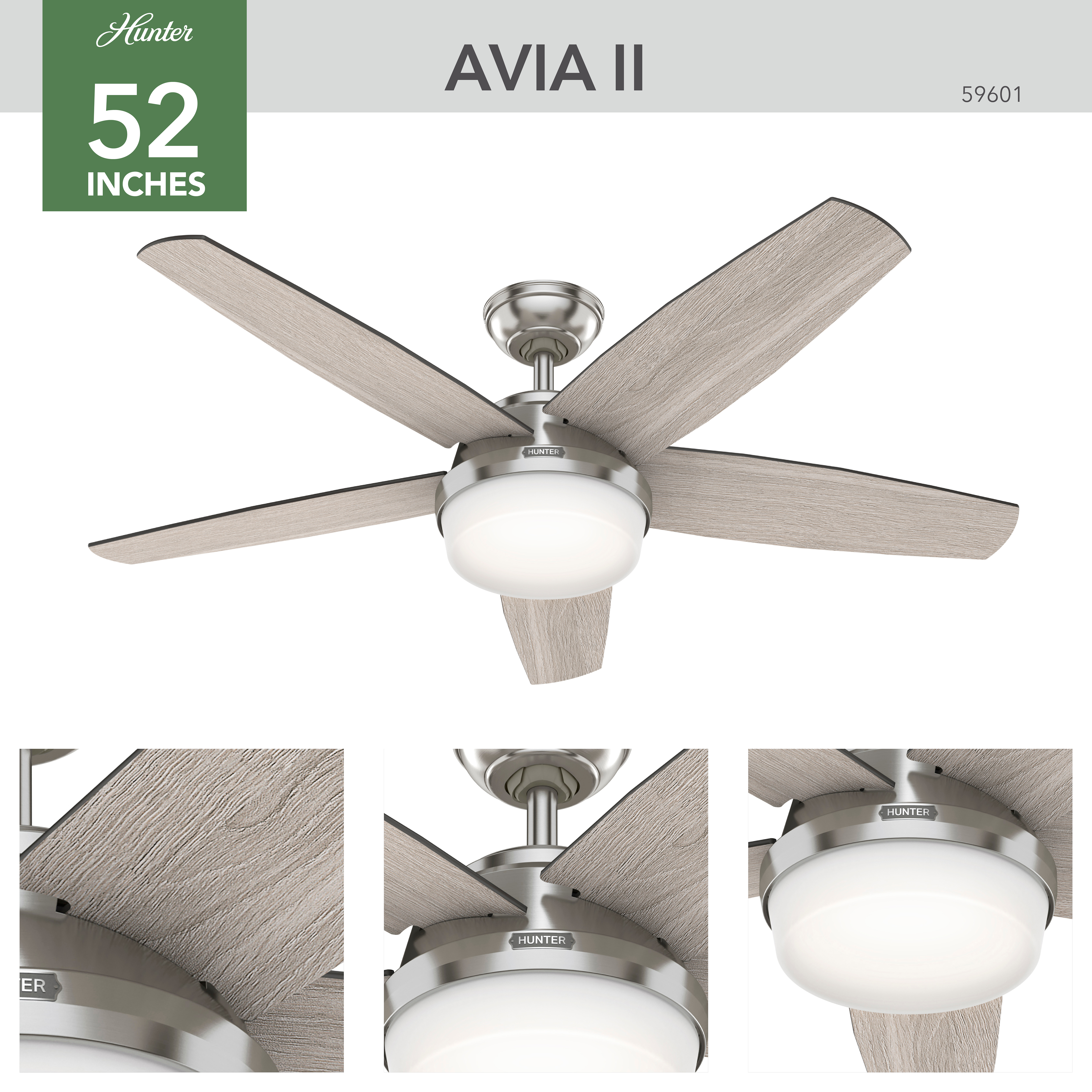 Avia with LED Light 52 inch