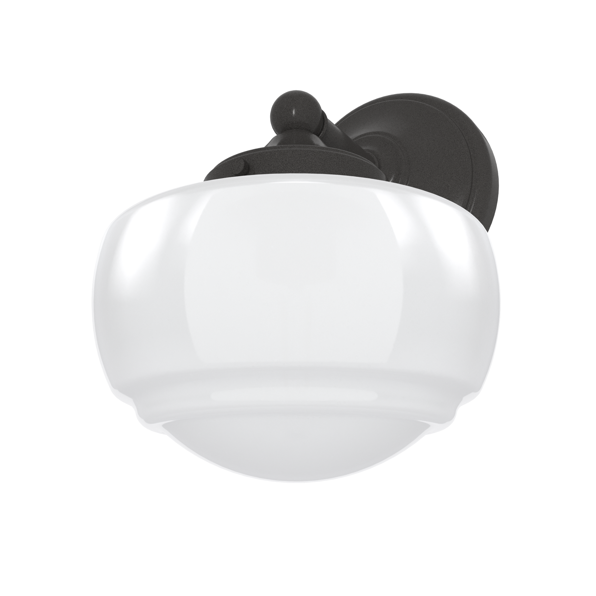 Hunter Saddle Creek Shiny Cased White Glass 1 Light Sconce