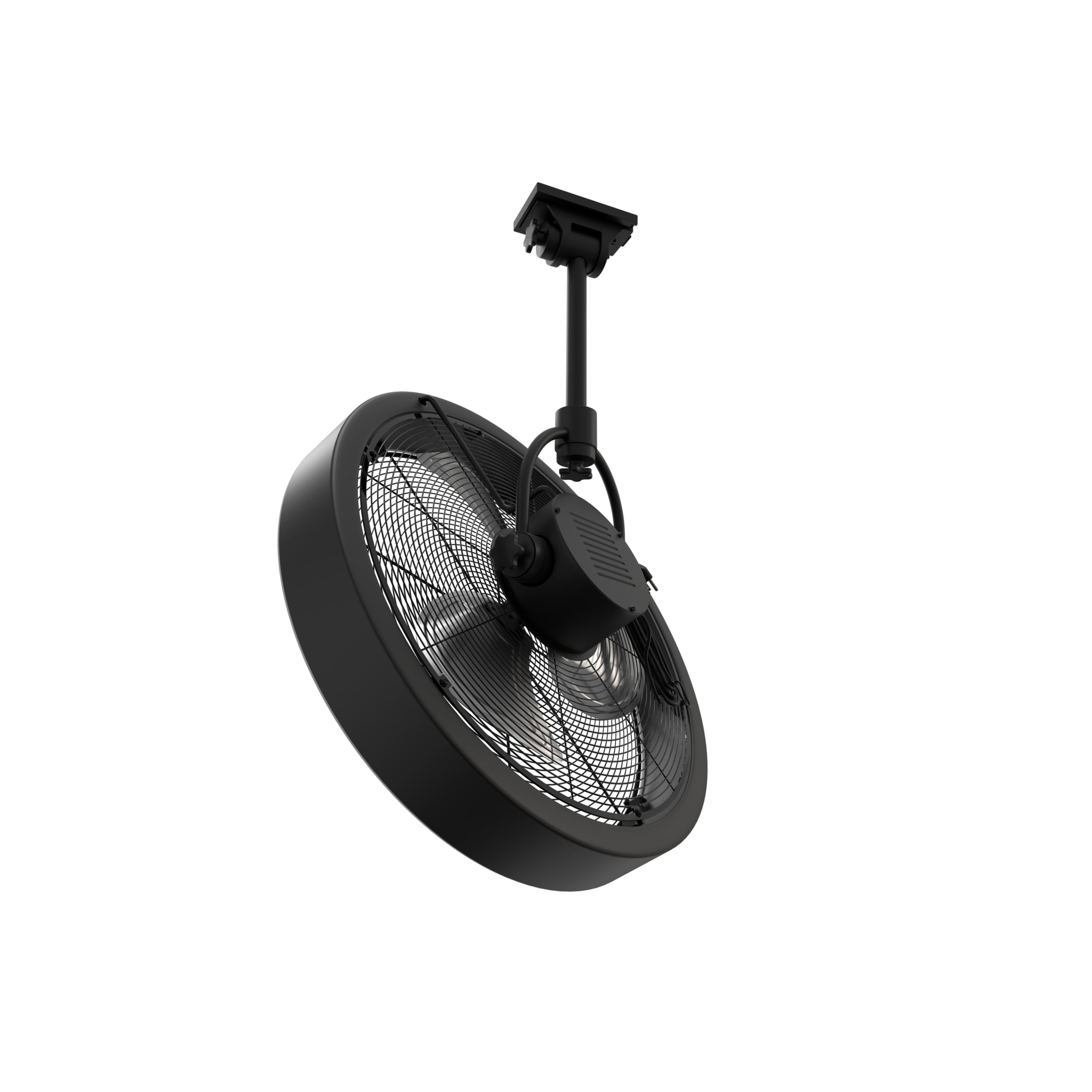 DualMount Garage Fan Heavy Duty with LED Light 6 Speed High Velocity