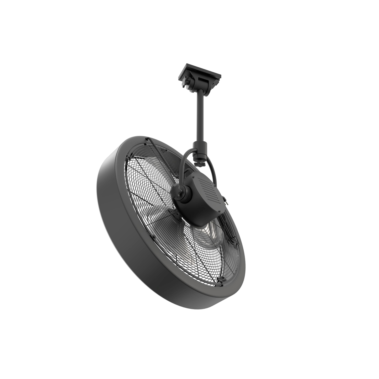 DualMount Garage Fan Heavy Duty with LED Light 6 Speed High Velocity
