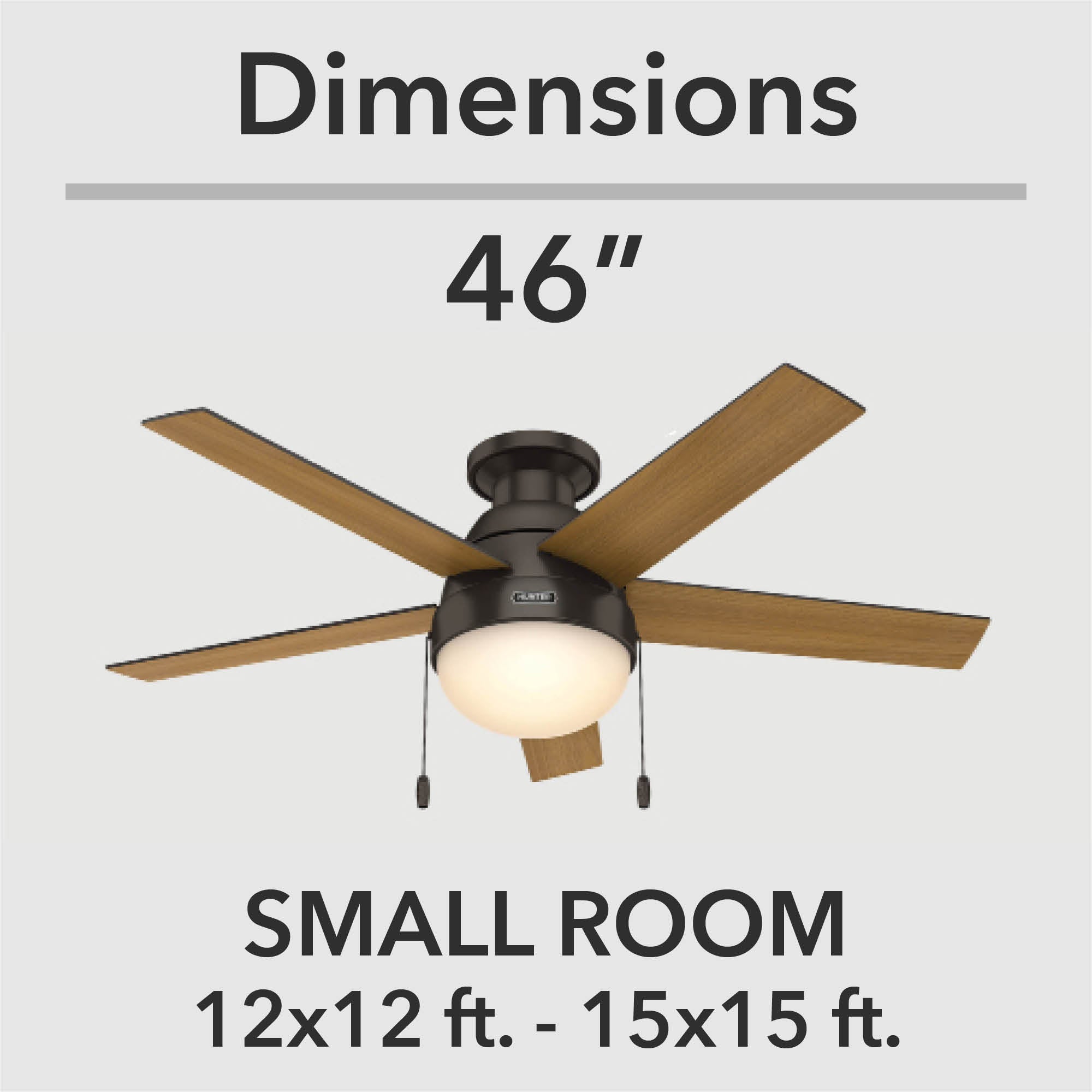Anslee Low Profile with LED Light 46 inch