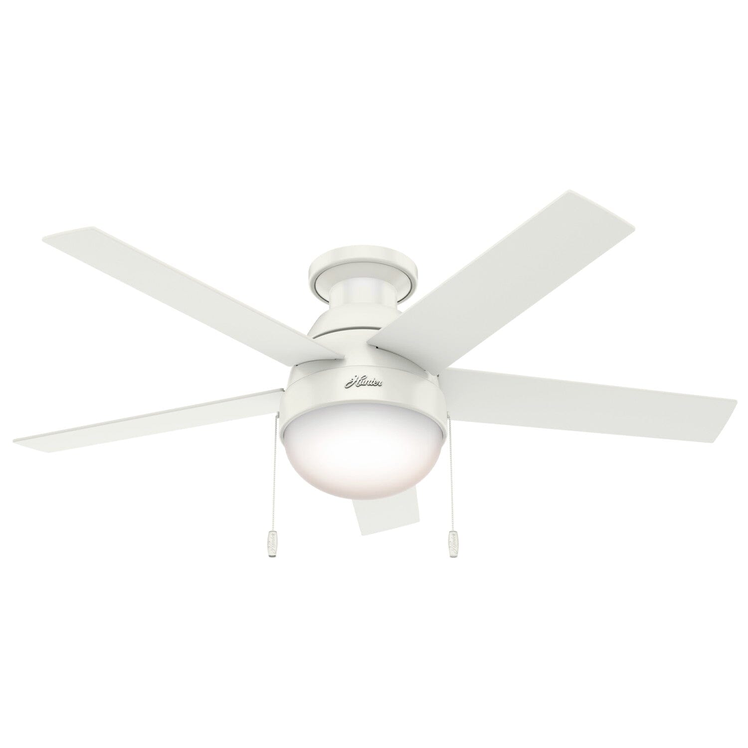 Anslee Low Profile with LED Light 46 inch Ceiling Fans Hunter Fresh White - Fresh White
