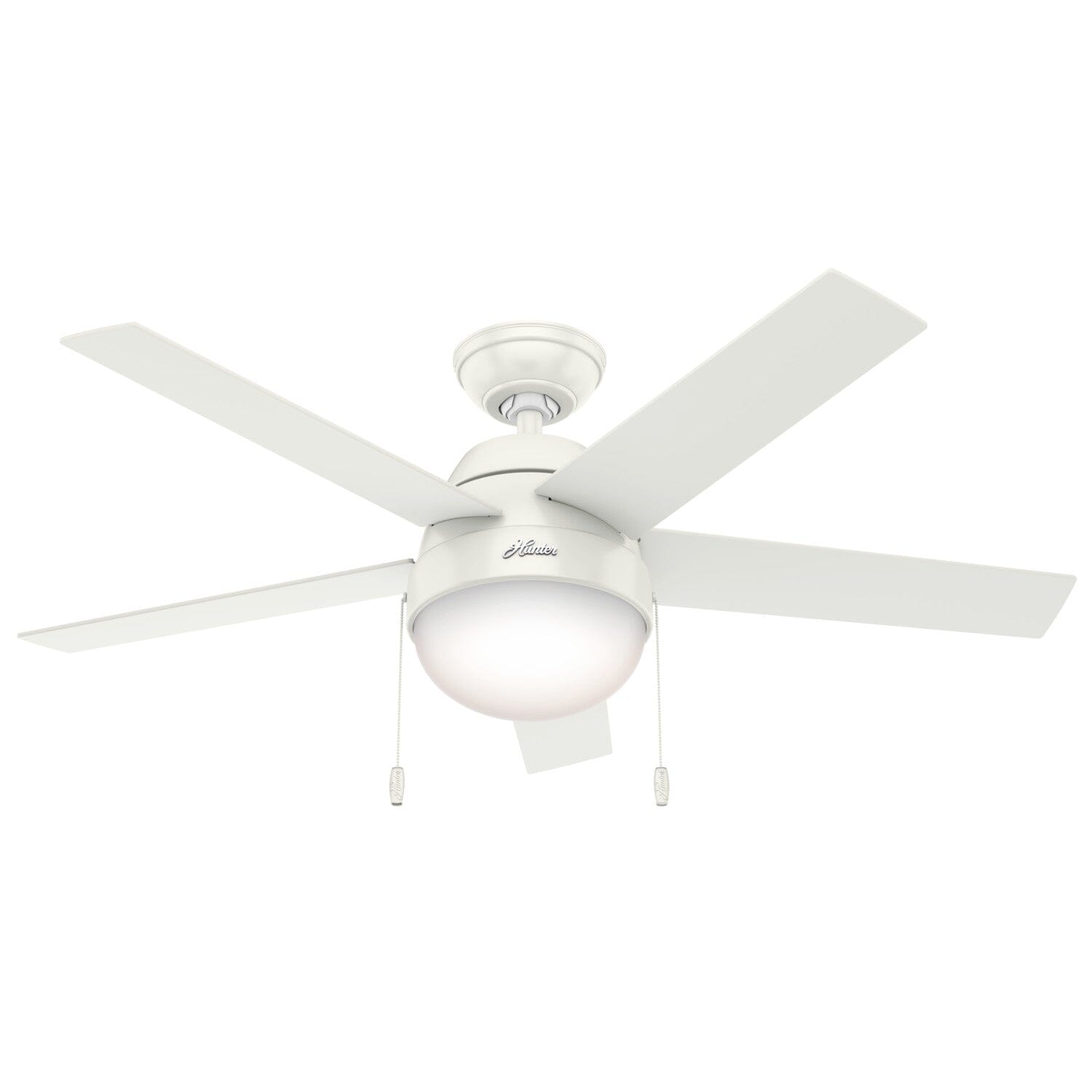 Anslee with LED Light 46 inch Ceiling Fans Hunter Fresh White - Fresh White