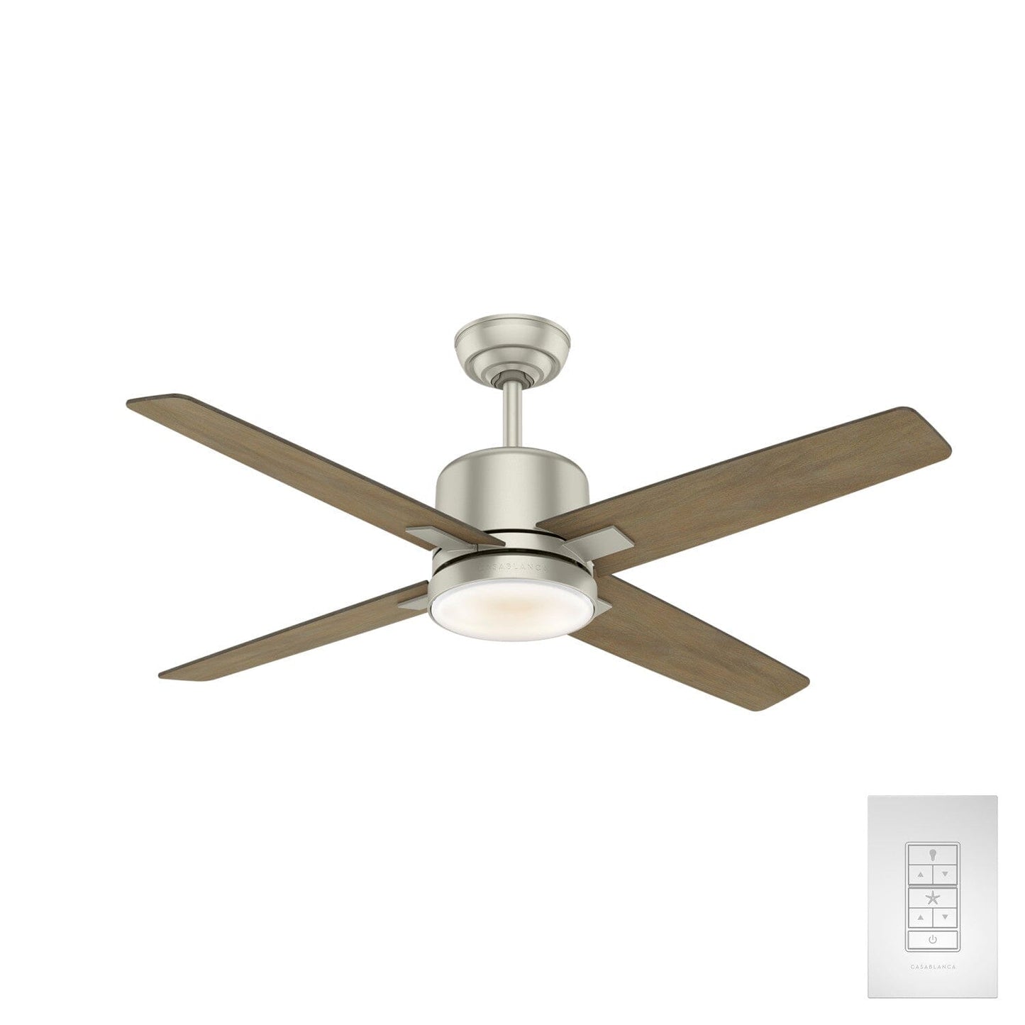 Axial with LED Light 52 inch Ceiling Fans Casablanca Painted Pewter - River Timber