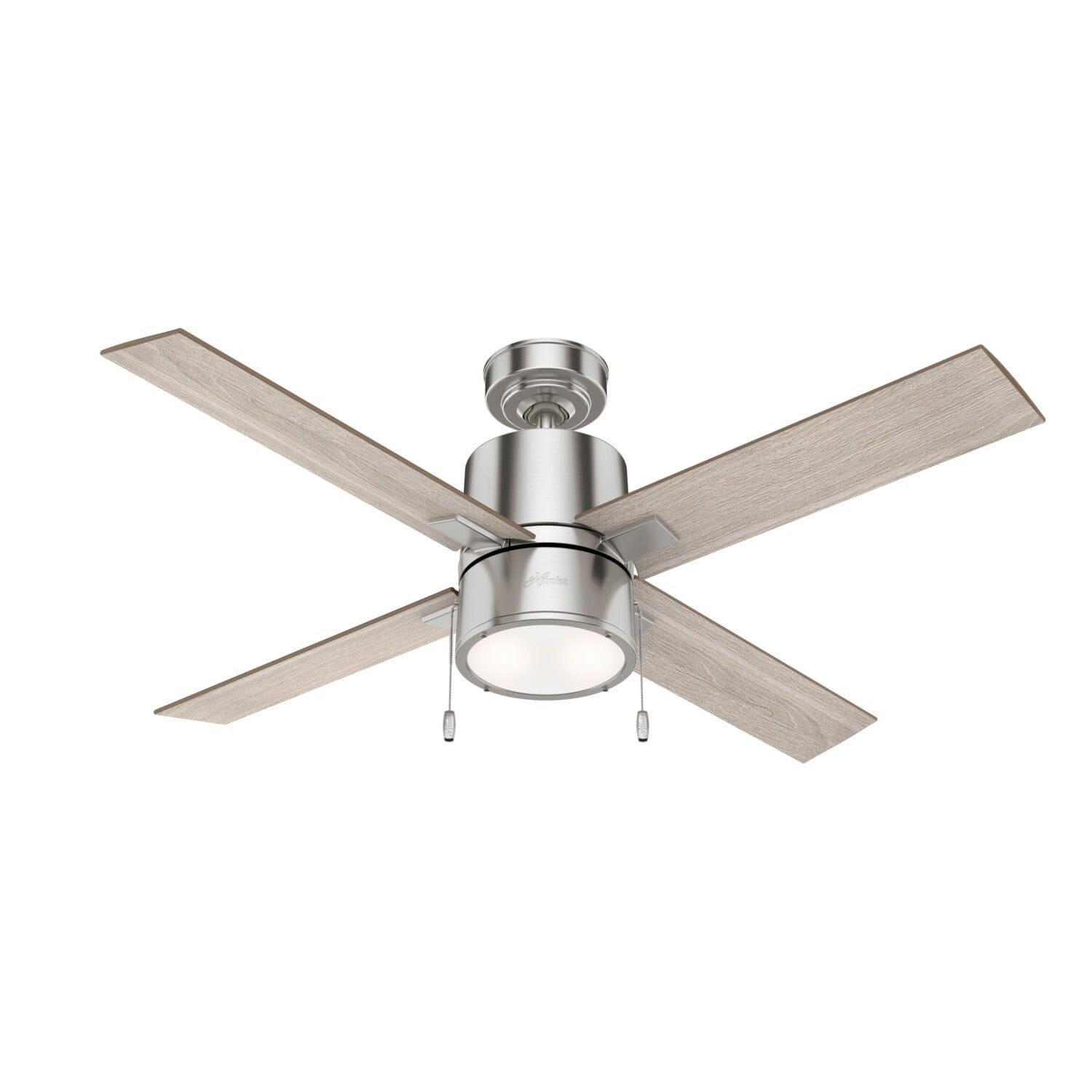 Beck with LED Light 52 inch Ceiling Fans Hunter Brushed Nickel - Light Gray Oak