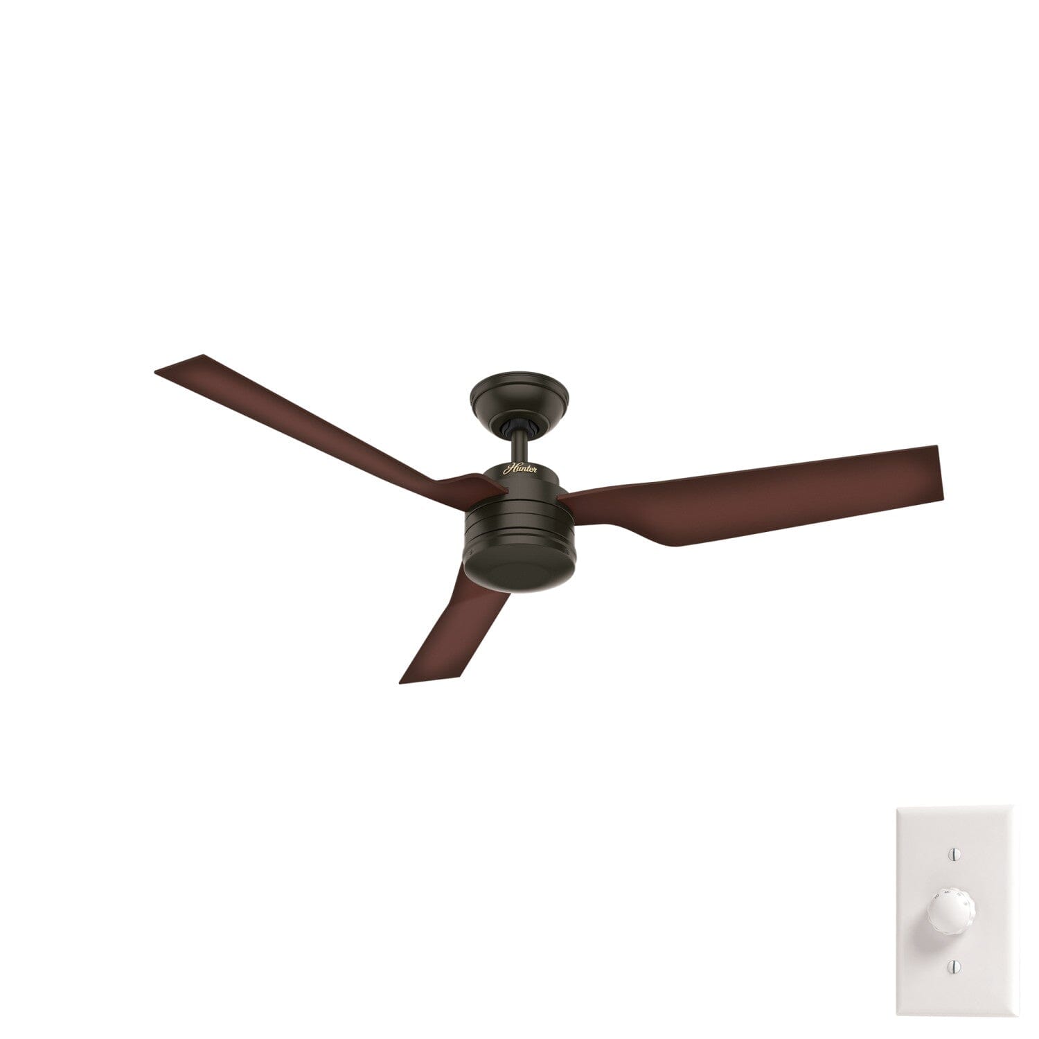 Cabo Frio Outdoor 52 inch Ceiling Fans Hunter New Bronze - Coffee Beech