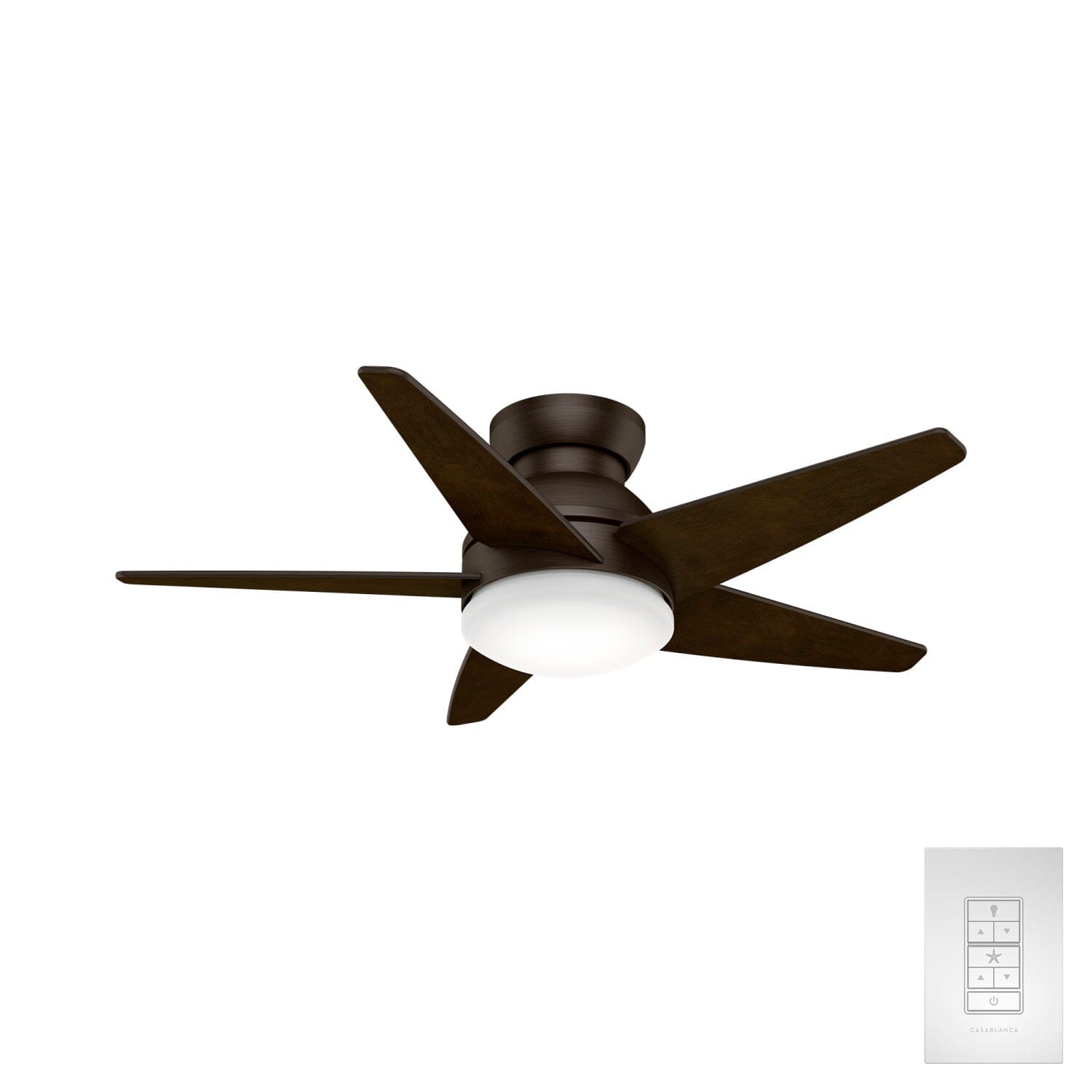 Isotope Low Profile with LED Light 44 inch Ceiling Fans Casablanca Brushed Cocoa - Espresso