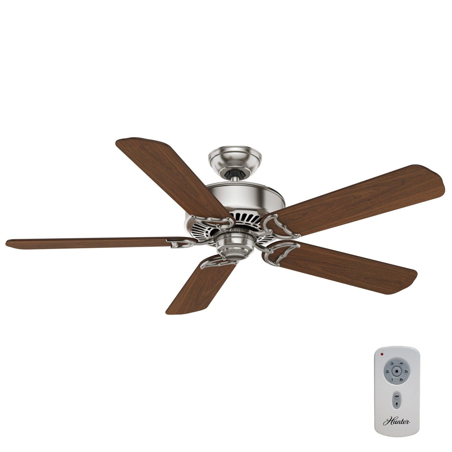Panama ENERGY STAR DC 54 inch with Remote Ceiling Fans Casablanca Brushed Nickel - Walnut