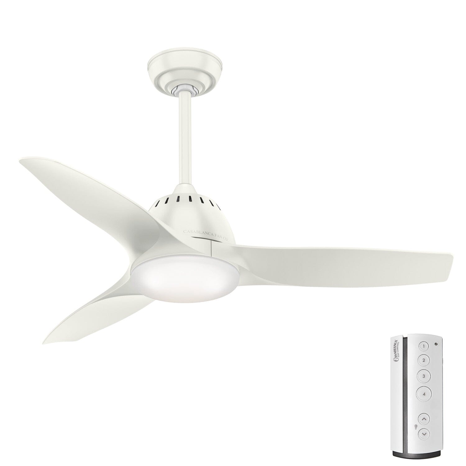 Wisp with LED Light 44 inch Ceiling Fans Casablanca Fresh White - Fresh White